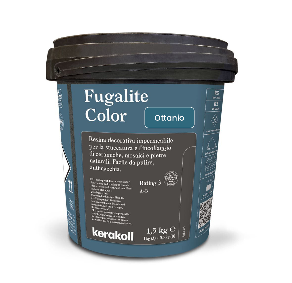 Изображение товара Эпоксидная затирка Fugalite Color Ottanio 1.5 кг для ванных и наружных работ