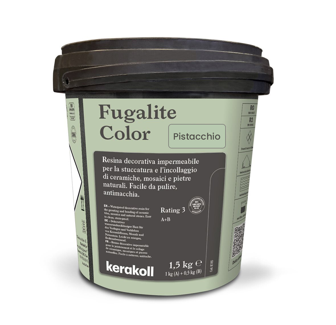 Изображение товара Эпоксидная затирка Fugalite Color Pistacchio 1.5 кг для влажных помещений