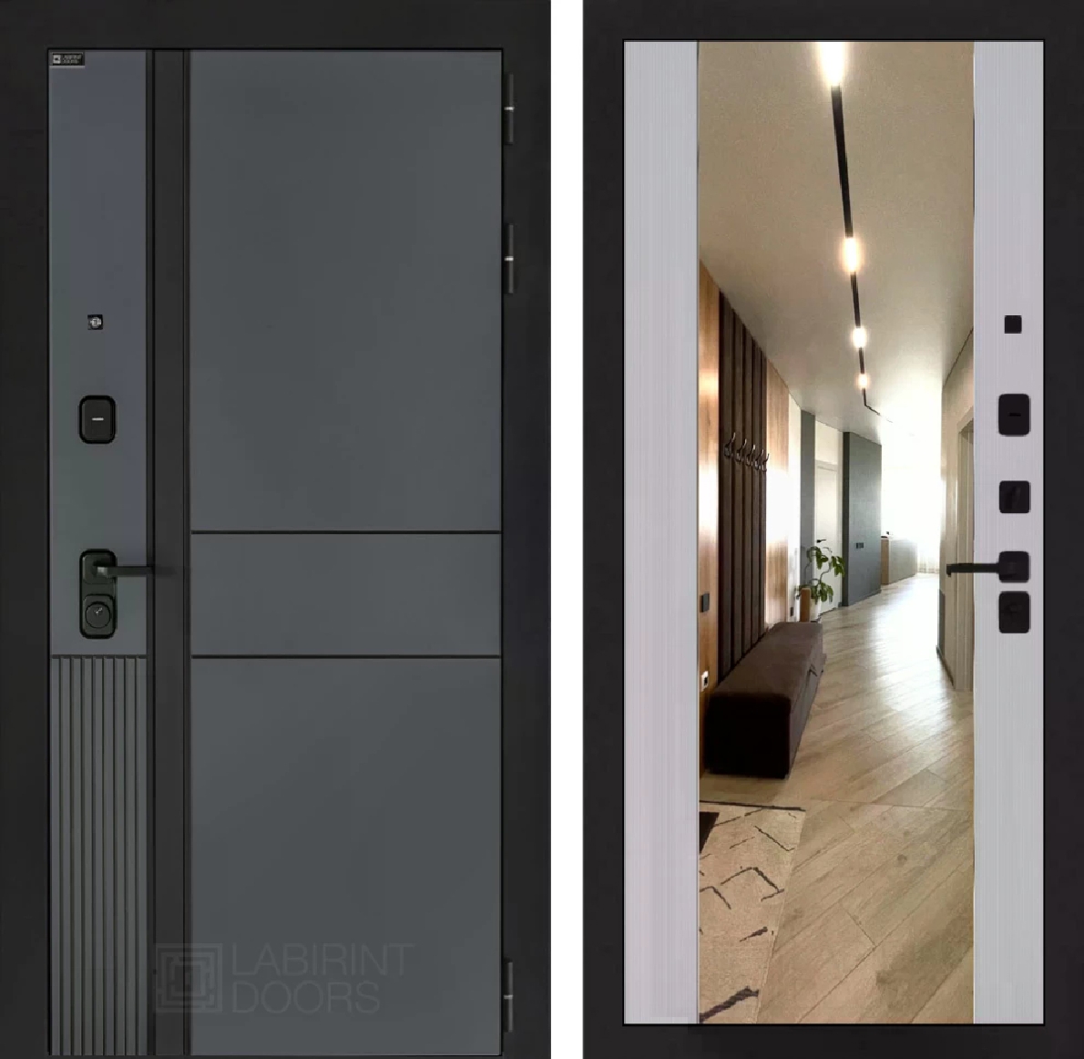 Изображение товара Входная дверь Лабиринт Эволаб 92x199 см, Velluto Oskuro, KALE 252/257L