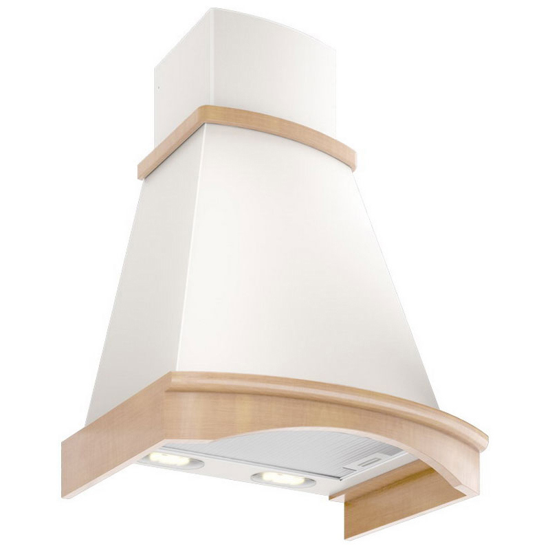 Изображение товара Вытяжка Elikor Ротонда 60П-1000-П3Д бежевый/дуб неокрашенный 59.6 см цвет бежевый