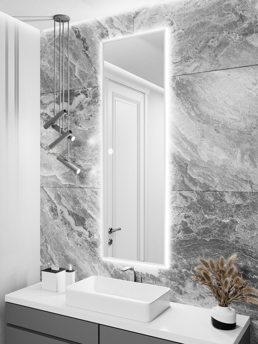 Изображение товара Зеркало с подсветкой Alumirror 150x40 см настенное сенсорное золото