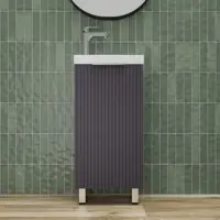 Изображение товара Тумба под раковину напольная Style line ЛС-00002427 40см цвет графит нубук