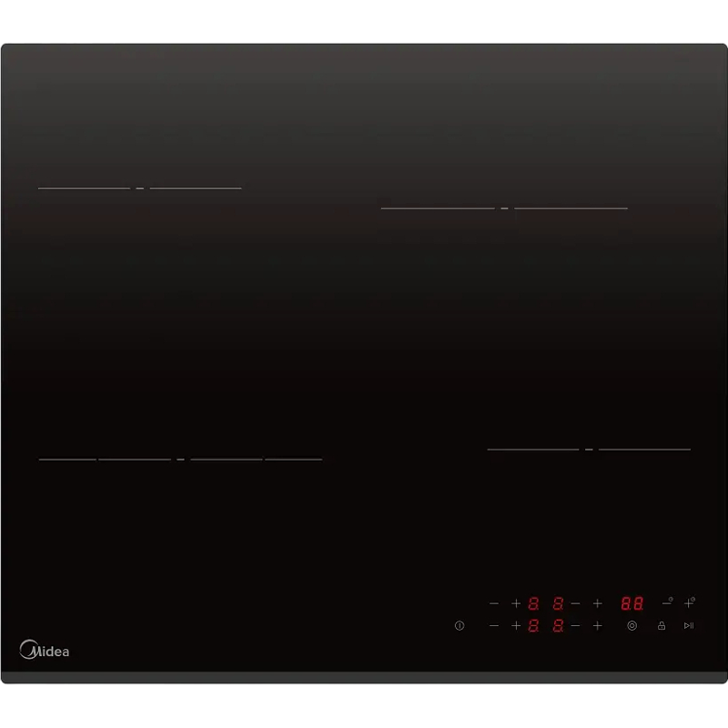 Изображение товара Электрическая варочная панель Midea 59 см 4 конфорки черный стеклокерамика