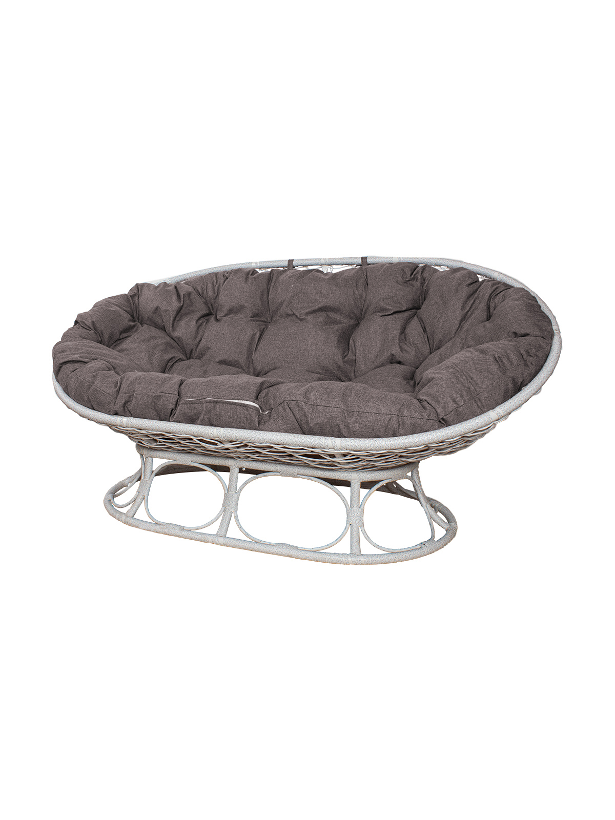 Изображение товара Диван садовый М-Group Мамасан с ротангом белый 164x104 см для дачи и дома