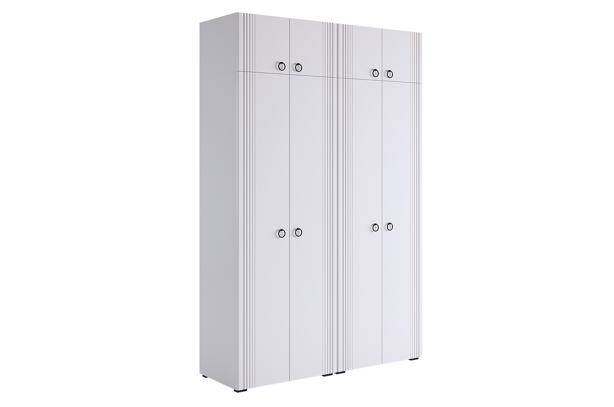 Изображение товара Шкаф распашной Мебелсон Ева К2 160x250x50 см белое дерево матовый