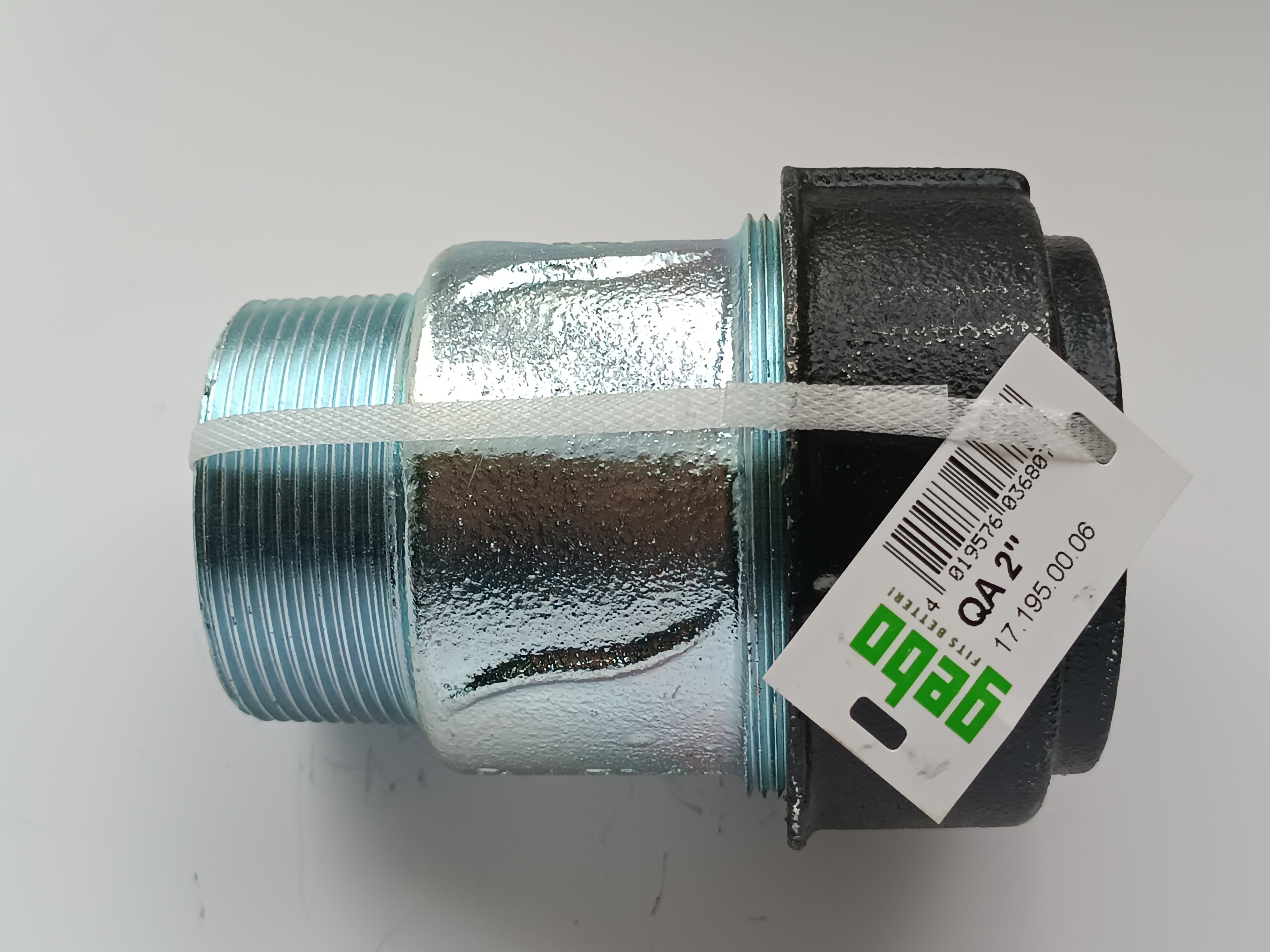 Изображение товара Гебо Quick 2 НР-ВР чугун муфта обжимная оцинкованная 59,7-63,6 мм