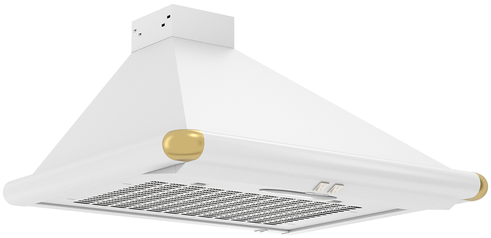 Изображение товара Вытяжка каминная Elikor Сатурн 60П-180-В1Л белый/золото 59 см