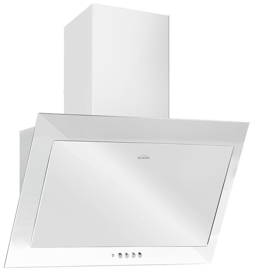 Изображение товара Вытяжка Elikor Коралл 60П-430-К3Д белый/белое стекло 59 см