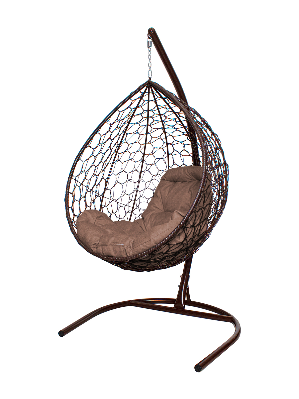 Изображение товара Кресло подвесное Капля Home M-GROUP коричневое Сталь ротанг 120 кг