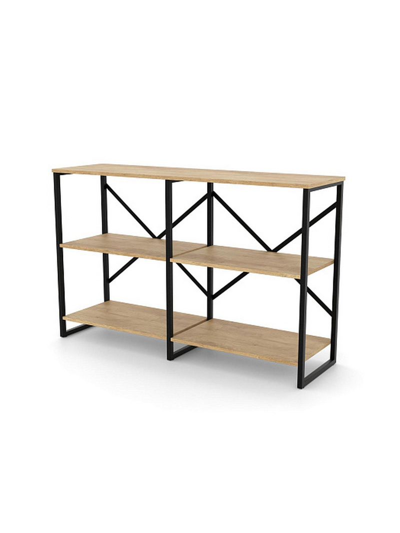 Изображение товара Стеллаж Ridberg Chicago 4 полки 116x75x32.4 см металл дуб стиль лофт