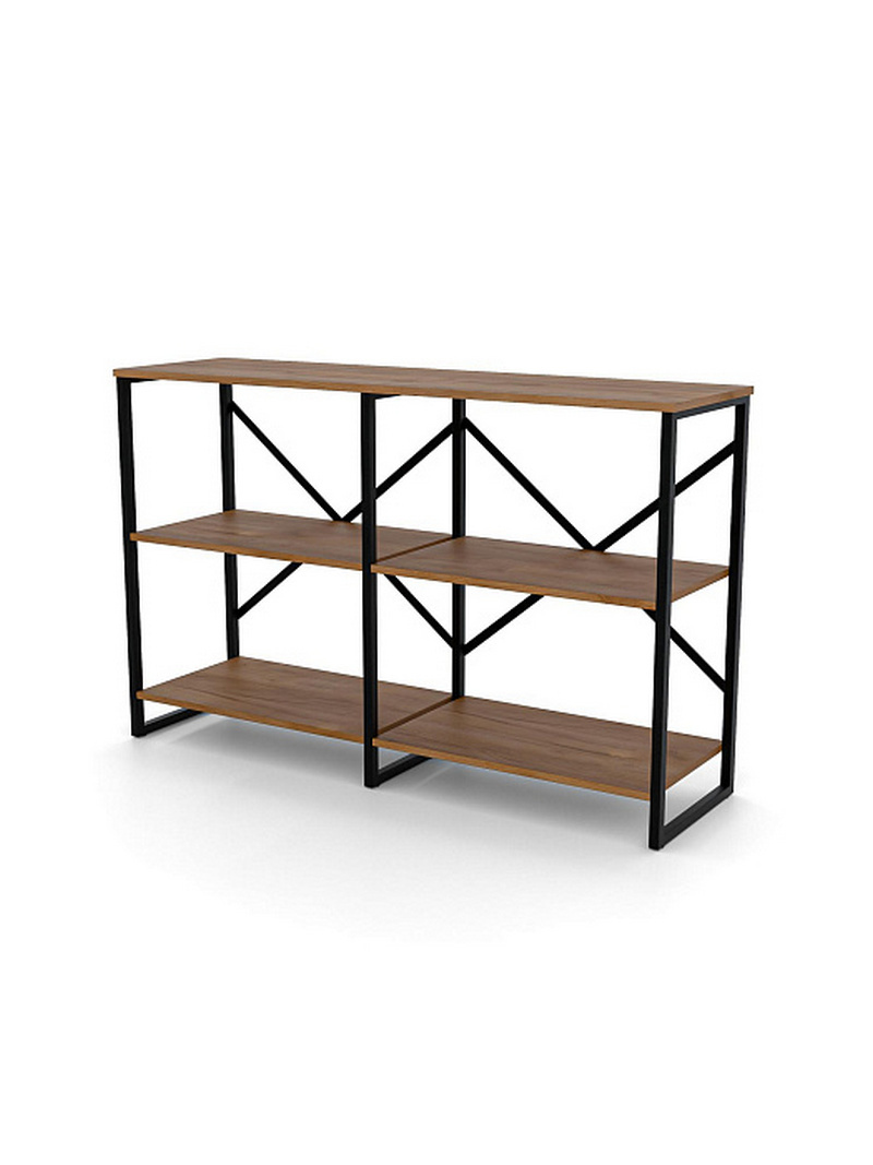 Изображение товара Стеллаж Ridberg Chicago 4 полки 116x75x32.4 см металл цвет дуб темный