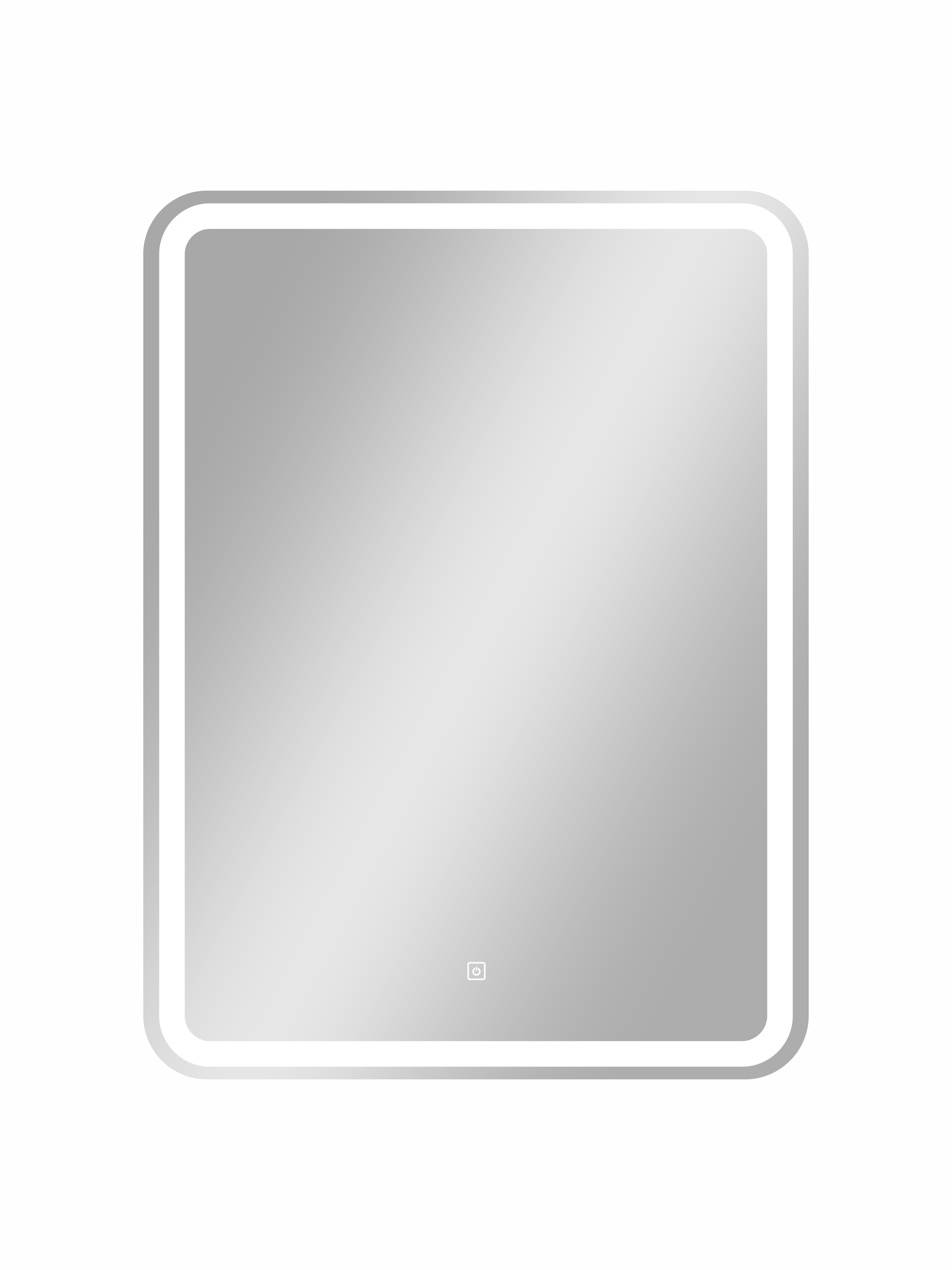 Изображение товара Зеркальный шкаф с подсветкой для ванной Elmer 60x80 см белый с полками и доводчиком