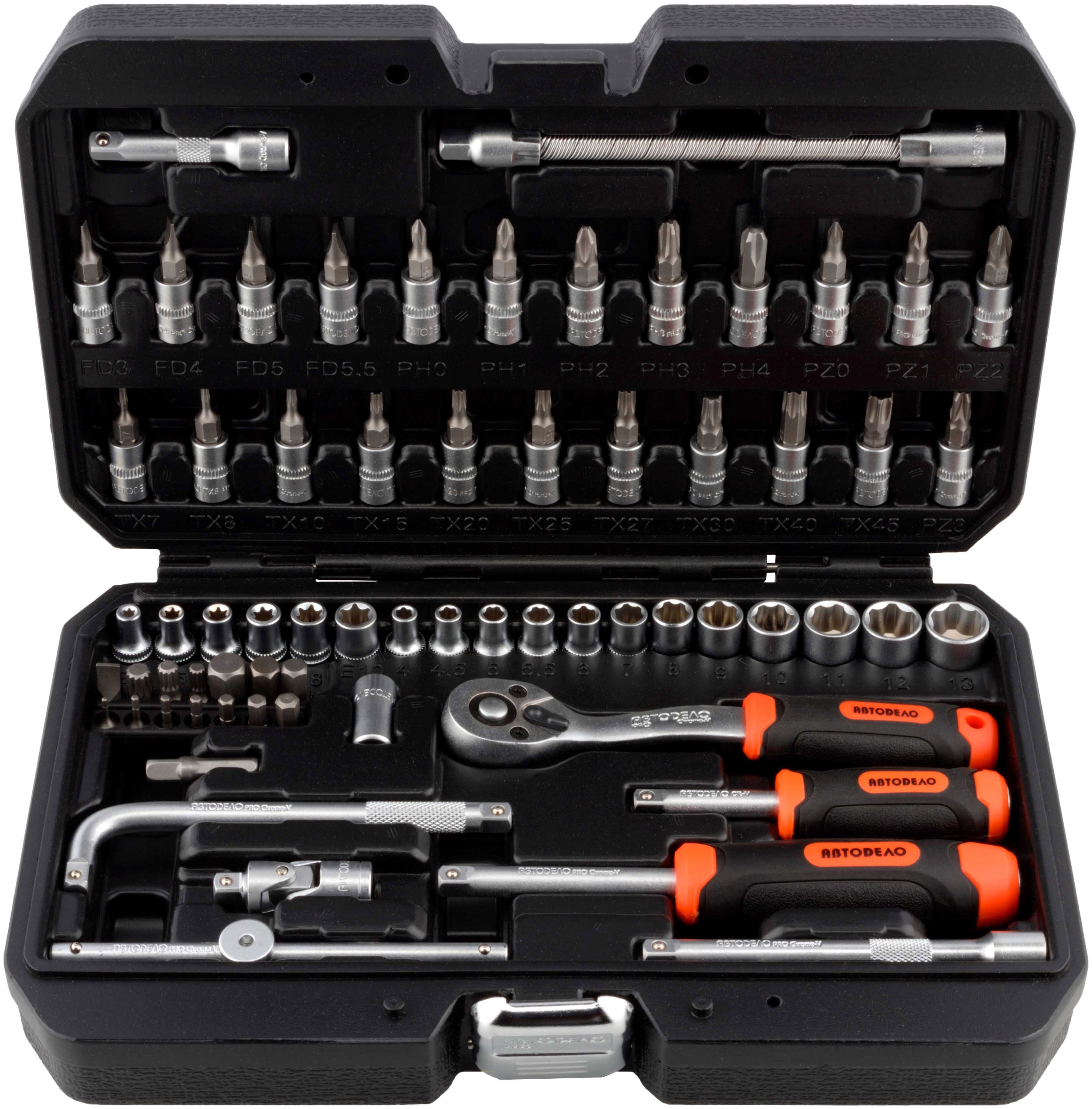 Изображение товара Набор инструментов Автодело Pro 39866, 66 предметов