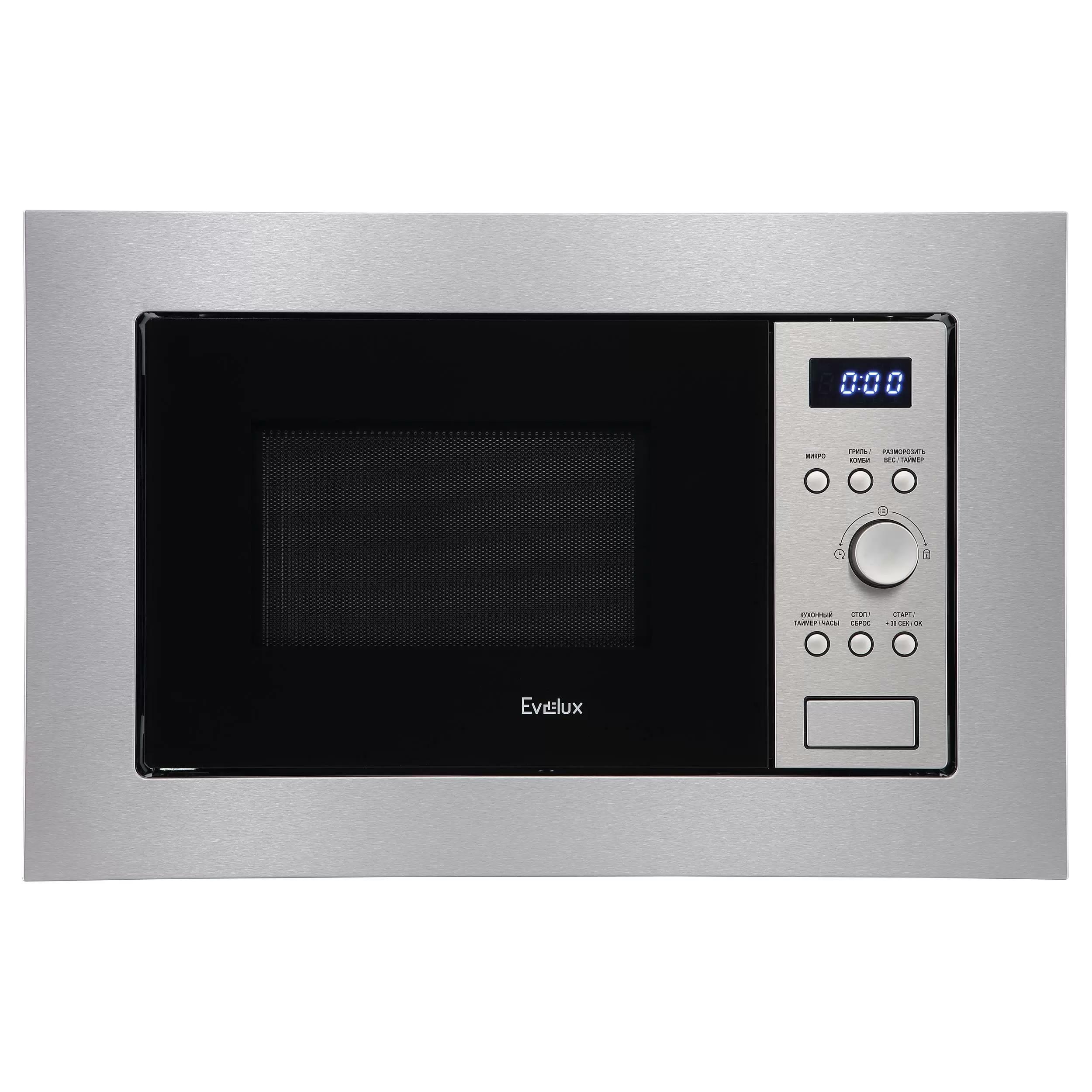 Изображение товара Встраиваемая микроволновая печь Evelux MW 20 20 л нержавеющая сталь 59.5x38.2x32 см