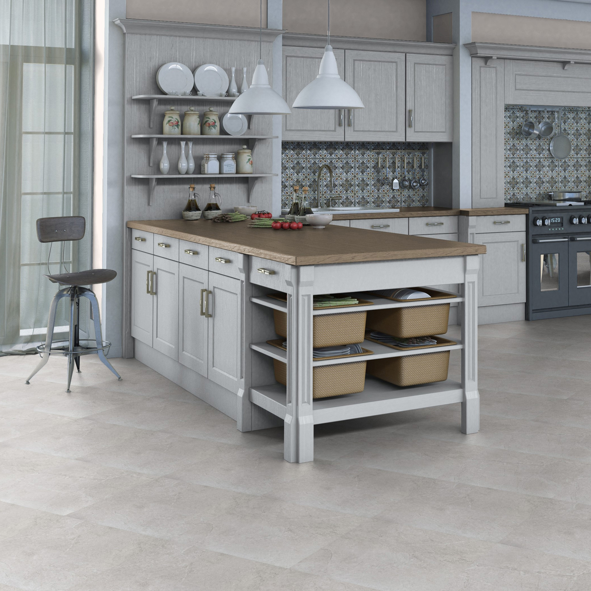 Изображение товара ПВХ плитка Tarkett Jazz Russel 41 класс 2.1 мм бежевый 45.72 см