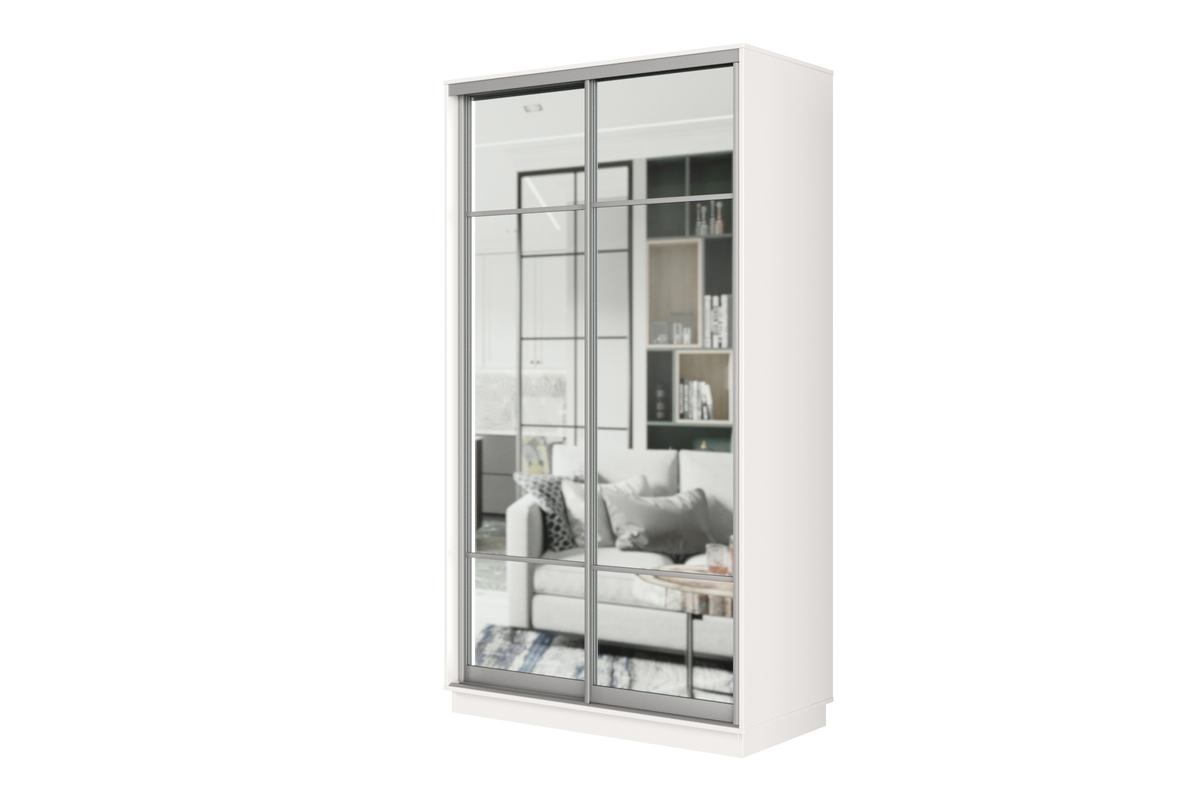 Изображение товара Шкаф-купе Хочу домой Классика Лайт 220x120x60 см 4 полки ЛДСП цвет белый