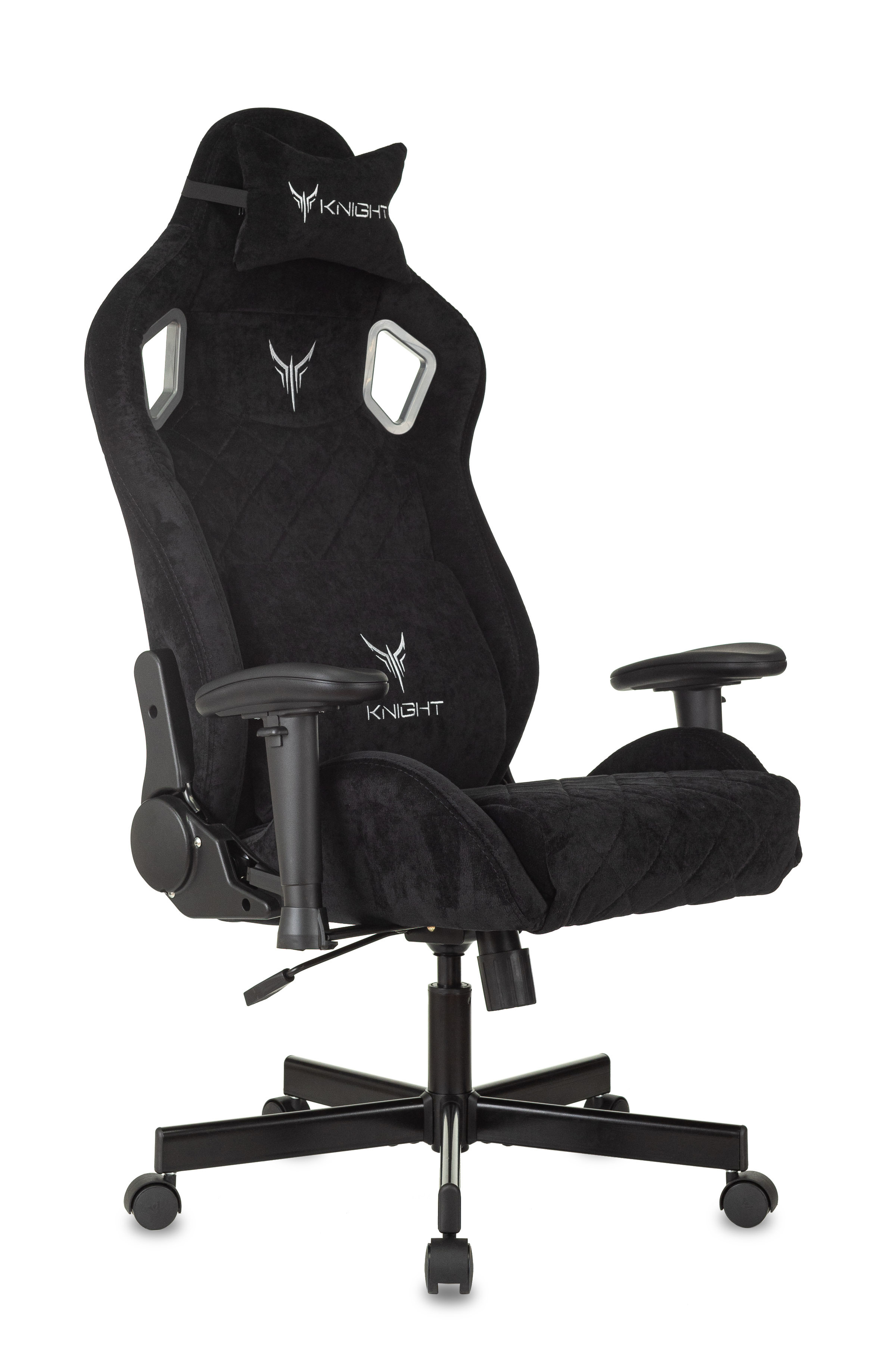 Изображение товара Игровое кресло Knight Outrider 71x127x67 см ткань черное для дома и офиса