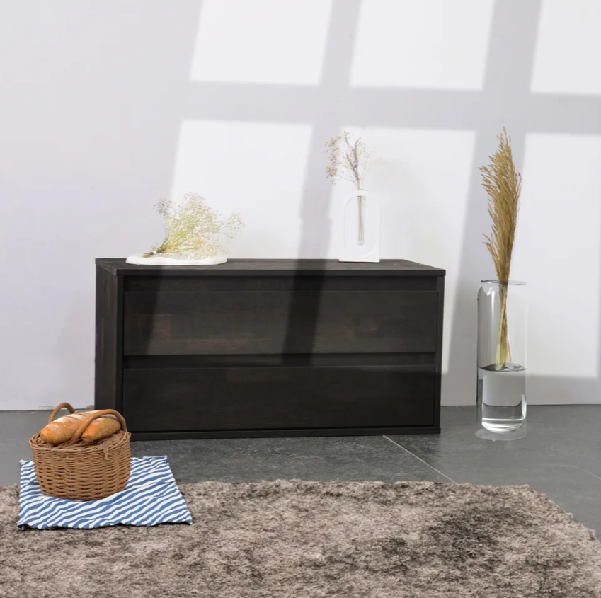 Изображение товара Комод Dipriz Эдгар 2 ящика 70x28x35 см массив дуба цвет черный Изображение товара Комод Dipriz Эдгар 2 ящика 70x28x35 см массив дуба цвет черный