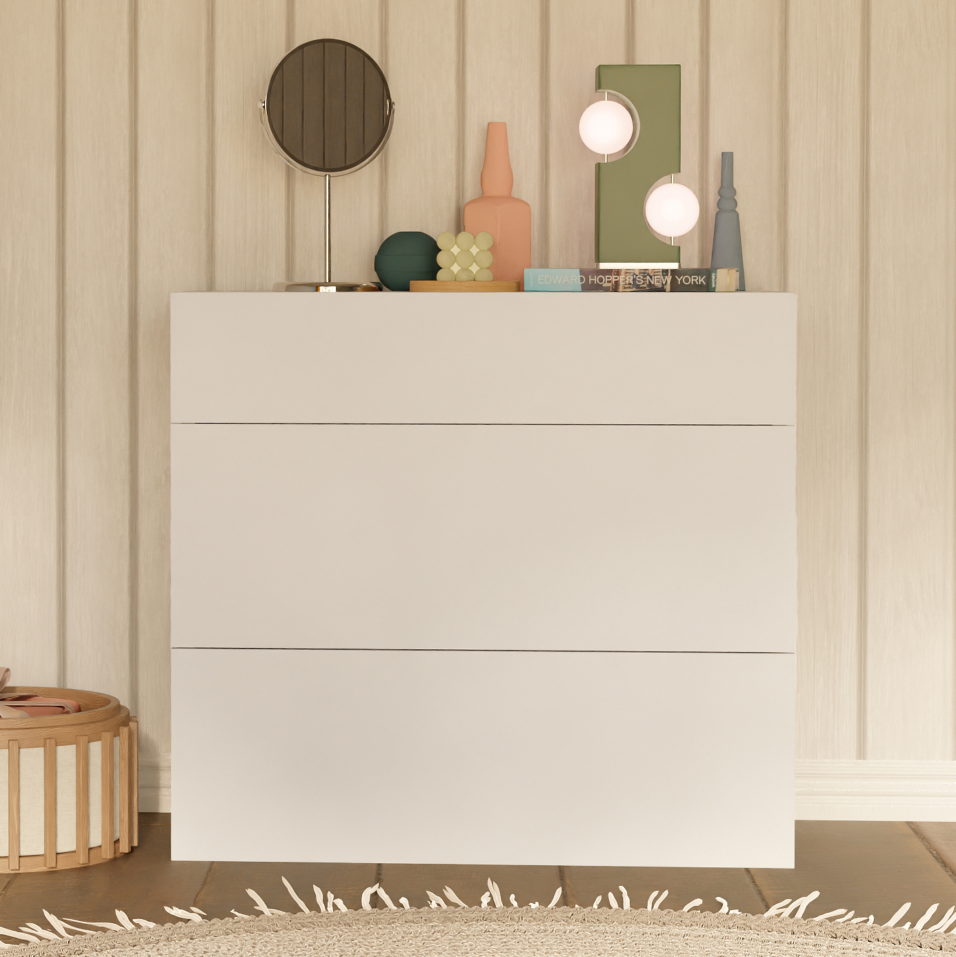 Изображение товара Комод Dipriz Оланд 3 ящика 72x50x70 см ЛДСП цвет бежевый