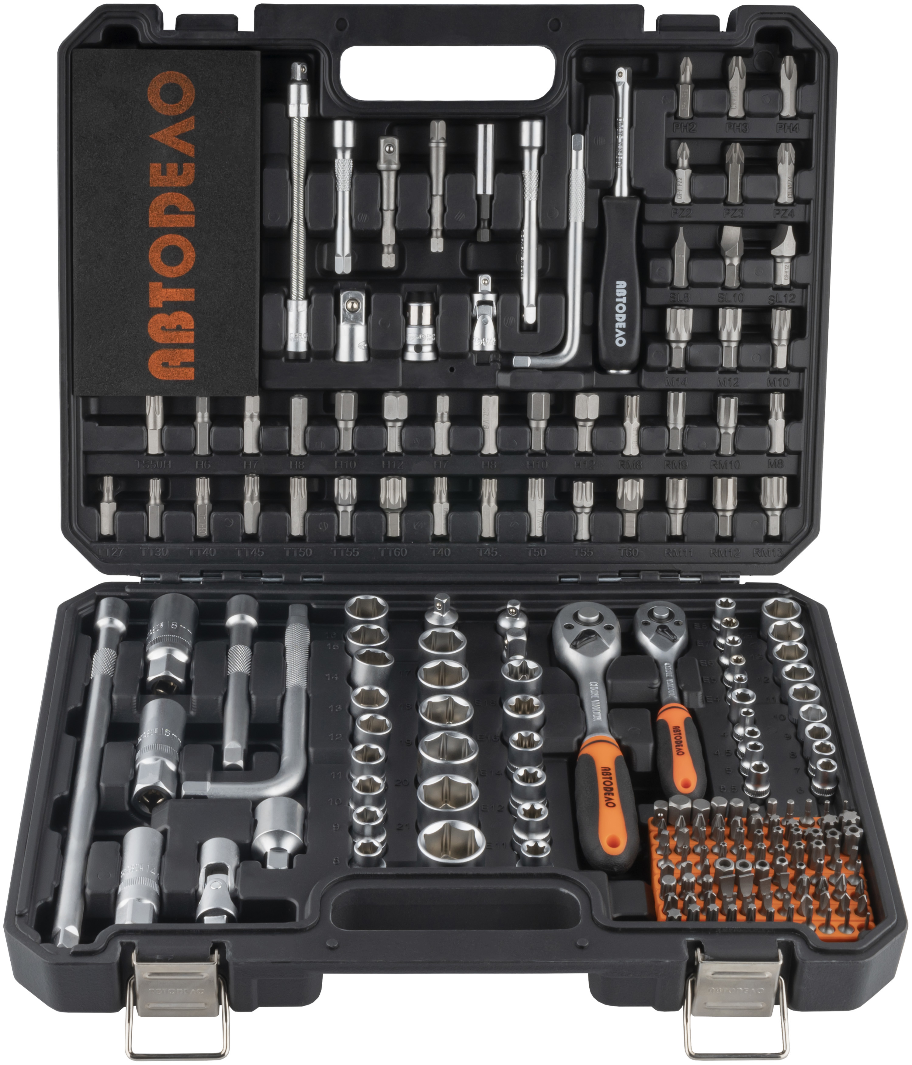 Изображение товара Набор инструментов Автодело 39993 193 предмета торцевые головки биты ключи