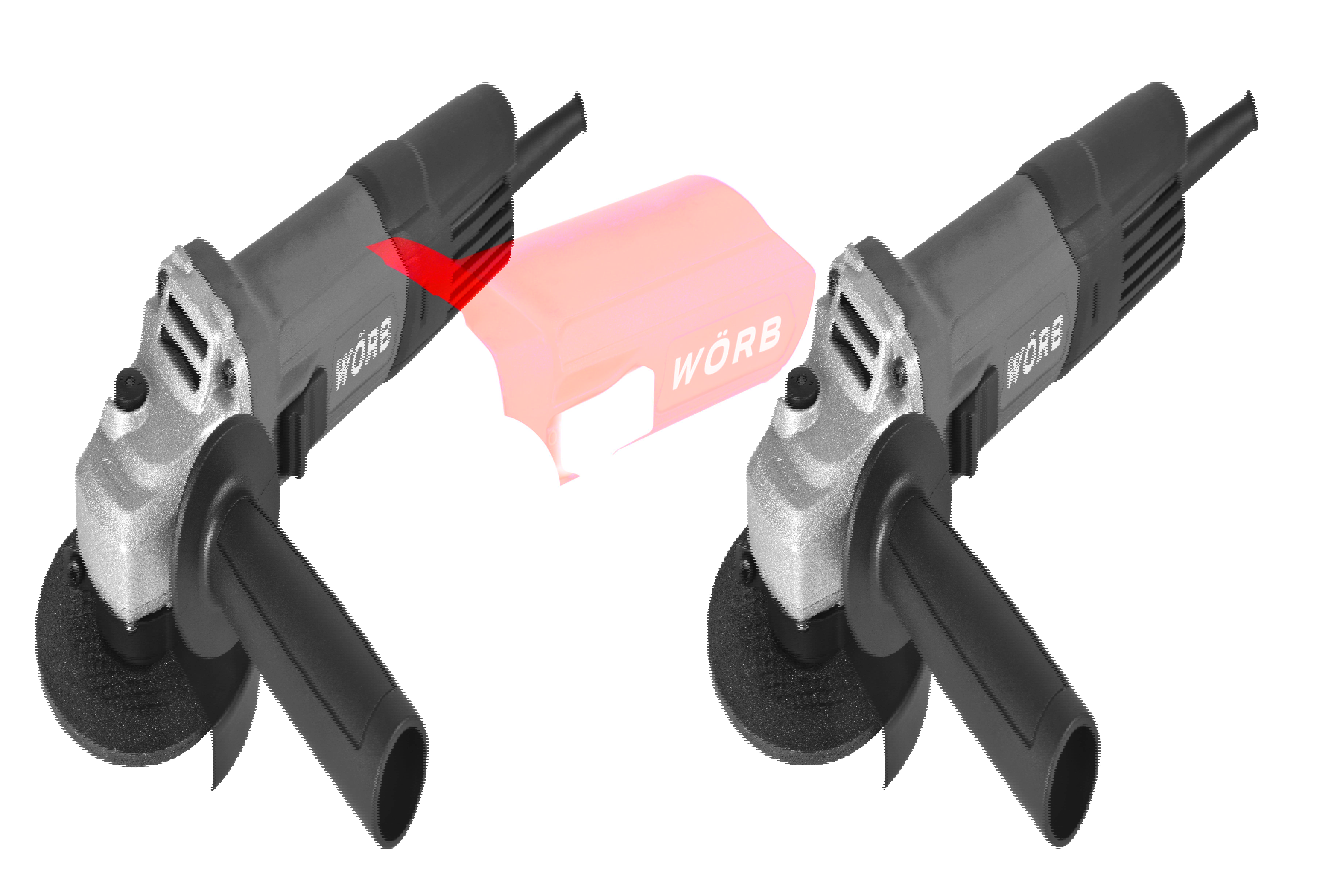 Изображение товара Угловая шлифовальная машина WORB WSM-950L-125 мощностью 950 Вт