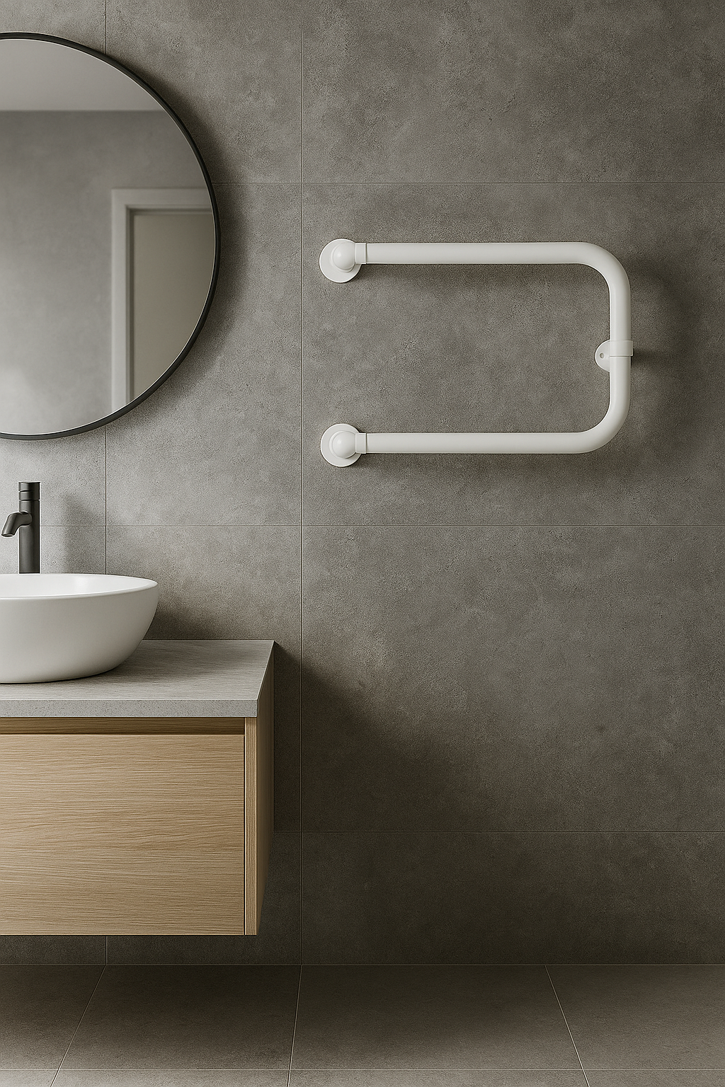 Изображение товара Полотенцесушитель водяной u-образный Волпро 53x60 см боковая универсальная подводка оцинкованная сталь белый