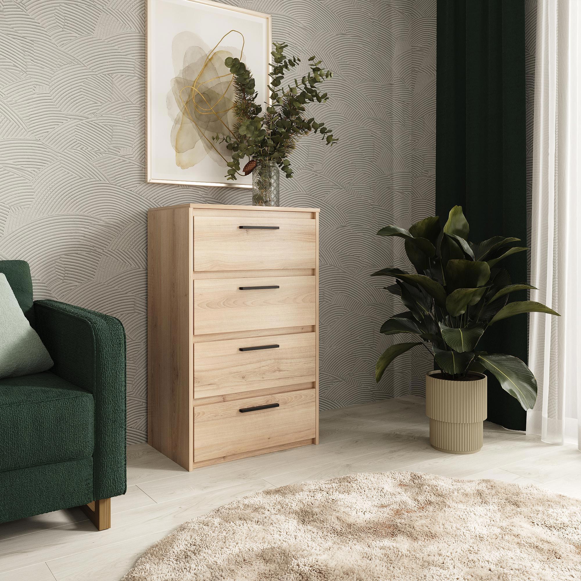 Изображение товара Комод ЛИОН 4 ящика 60x100 см современный дизайн дуб комано