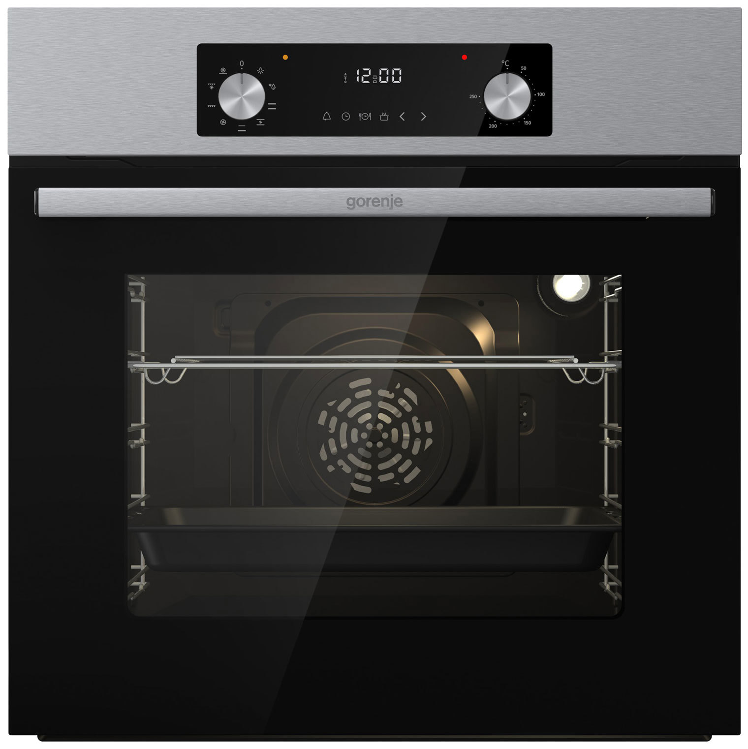 Изображение товара Встраиваемый духовой шкаф Gorenje BO6737E02NX 59.5х59.5х53 см цвет черный, нержавеющая сталь