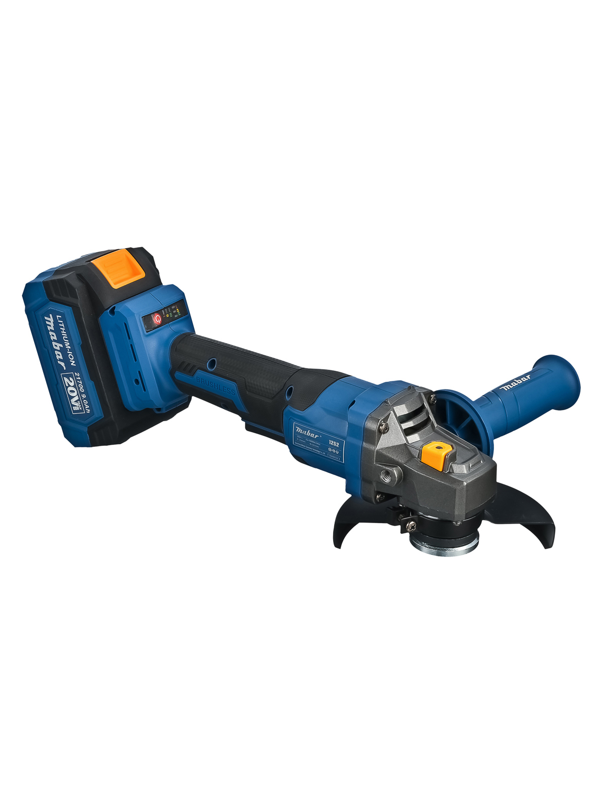 Изображение товара УШМ аккумуляторная бесщеточная Mabar 1252-МК-8.0, 20 В Li-Ion 2x9 Ач, 125 мм