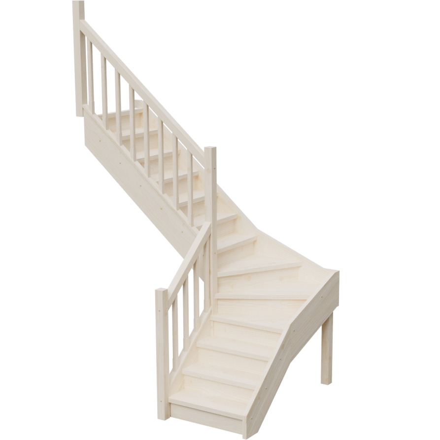 Изображение товара Межэтажная лестница Stairshop ЛЕС-ГЛШ23 с поворотом налево Изображение товара Межэтажная лестница Stairshop ЛЕС-ГЛШ23 с поворотом налево