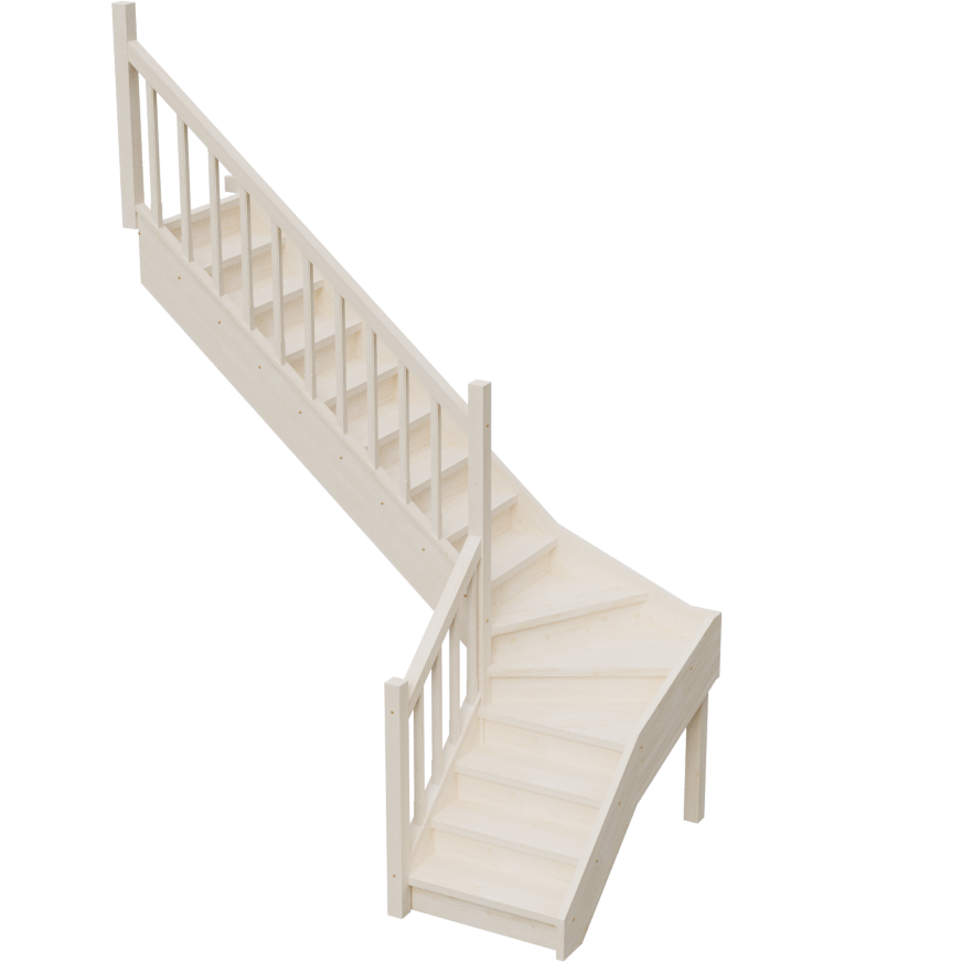 Изображение товара Межэтажная деревянная лестница Stairshop ЛЕС-ГЛШ43 с поворотом 90° Изображение товара Межэтажная деревянная лестница Stairshop ЛЕС-ГЛШ43 с поворотом 90°