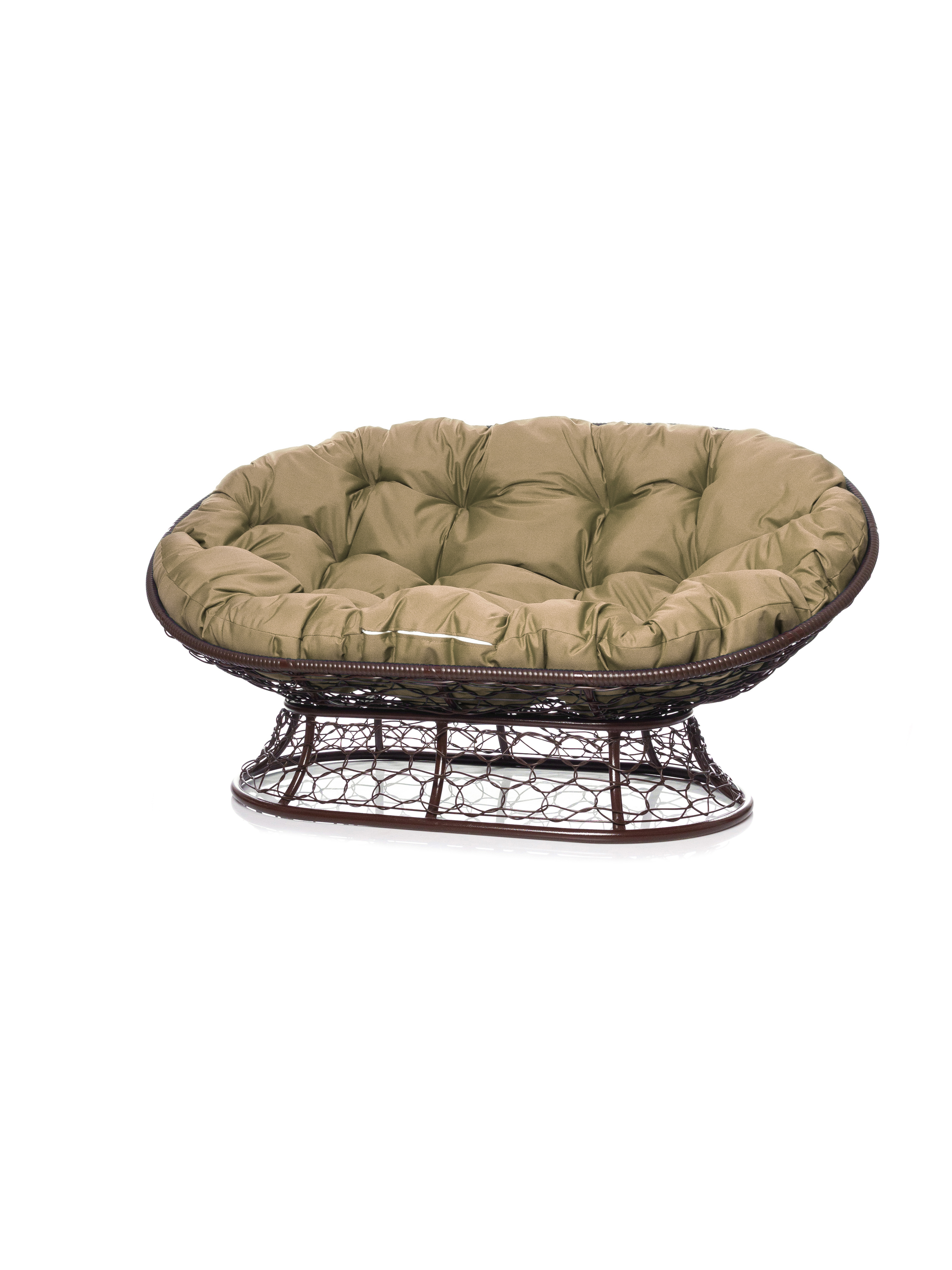 Изображение товара Садовый диван M-group Мамасан 164 см коричневый с подушкой