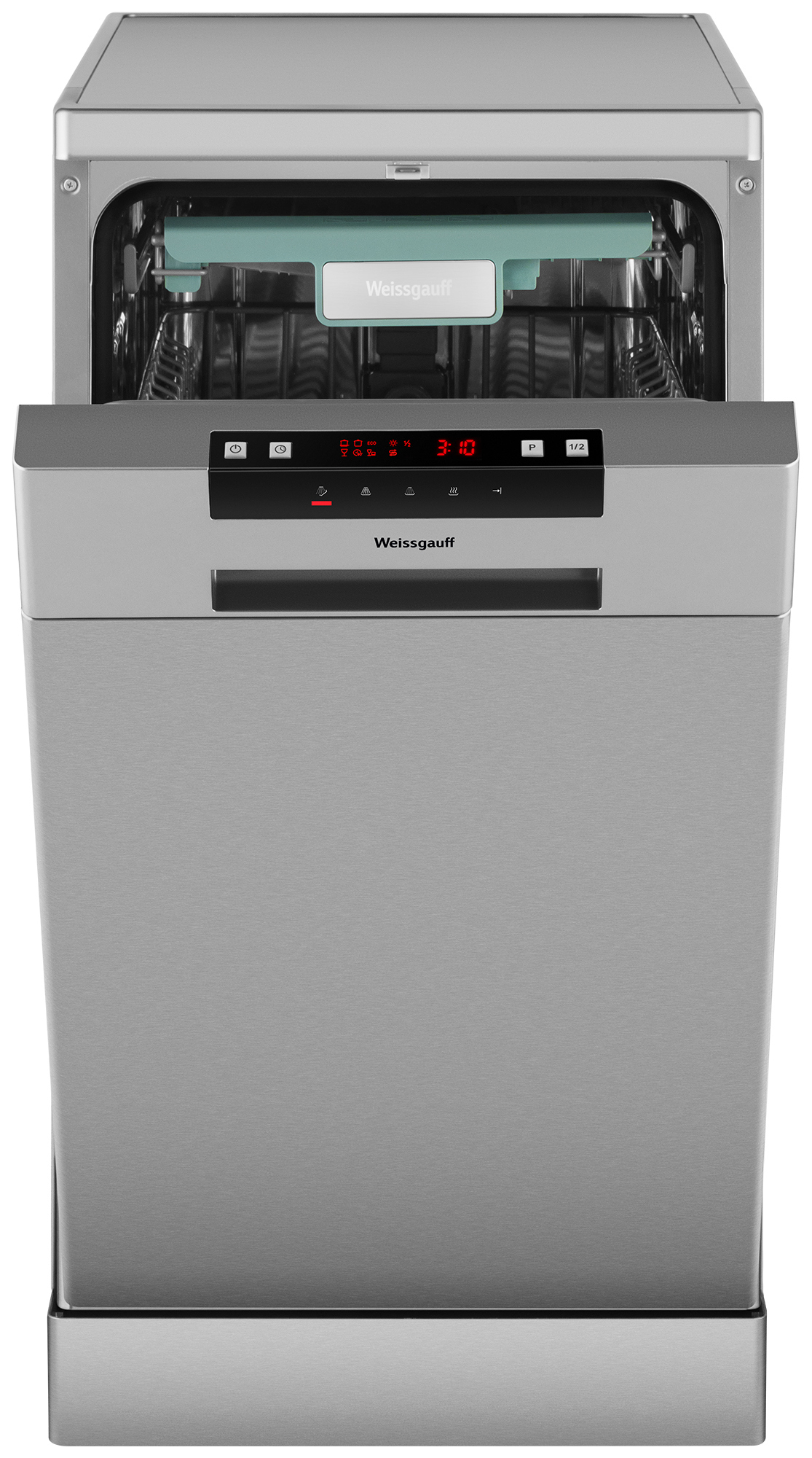 Изображение товара Посудомоечная машина Weissgauff DW 4015 узкая отдельно стоящая нержавеющая сталь