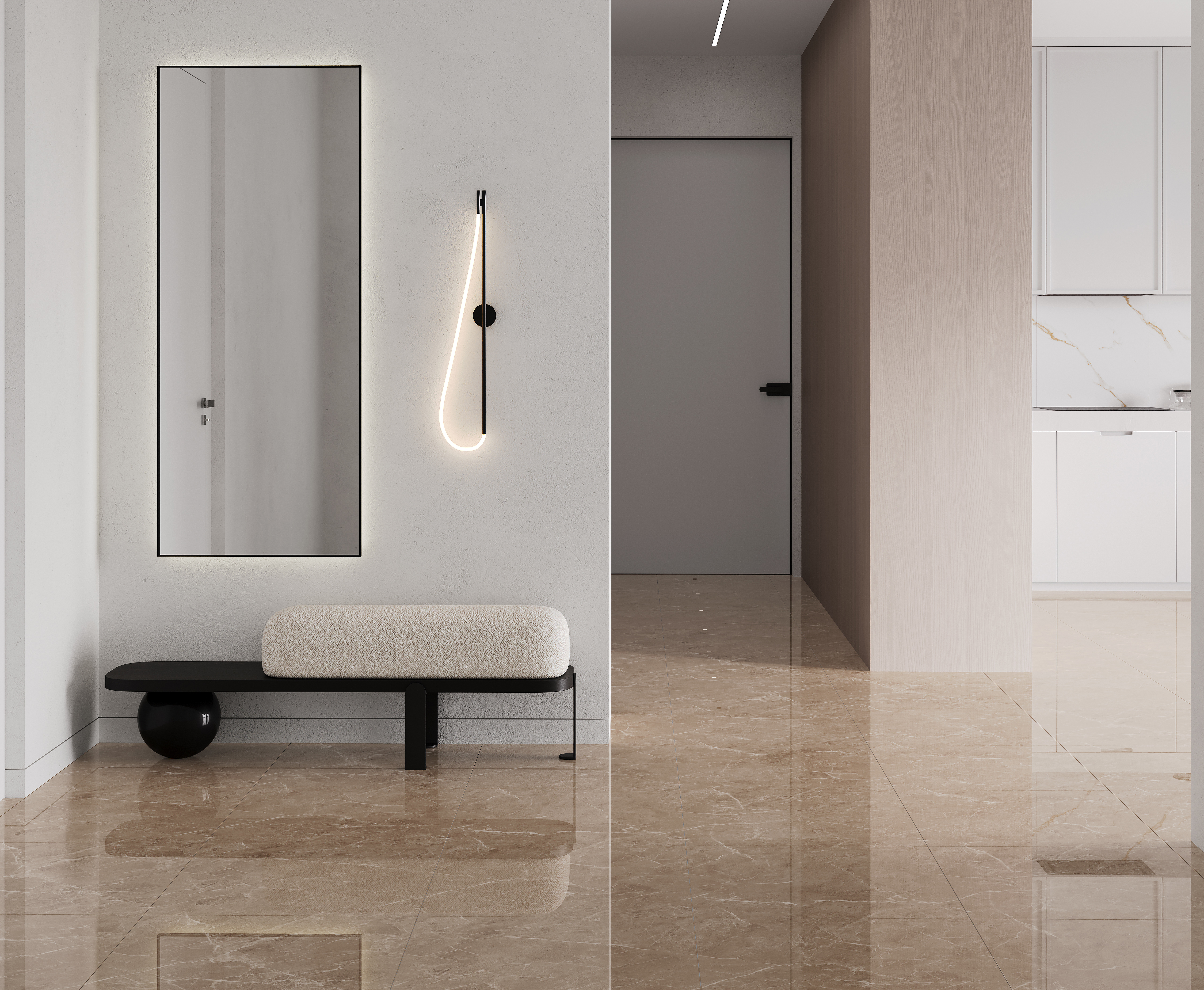 Изображение товара Керамогранит Ceradim Mramor 60x60 см бежевый полированный Мраморвыпуклость