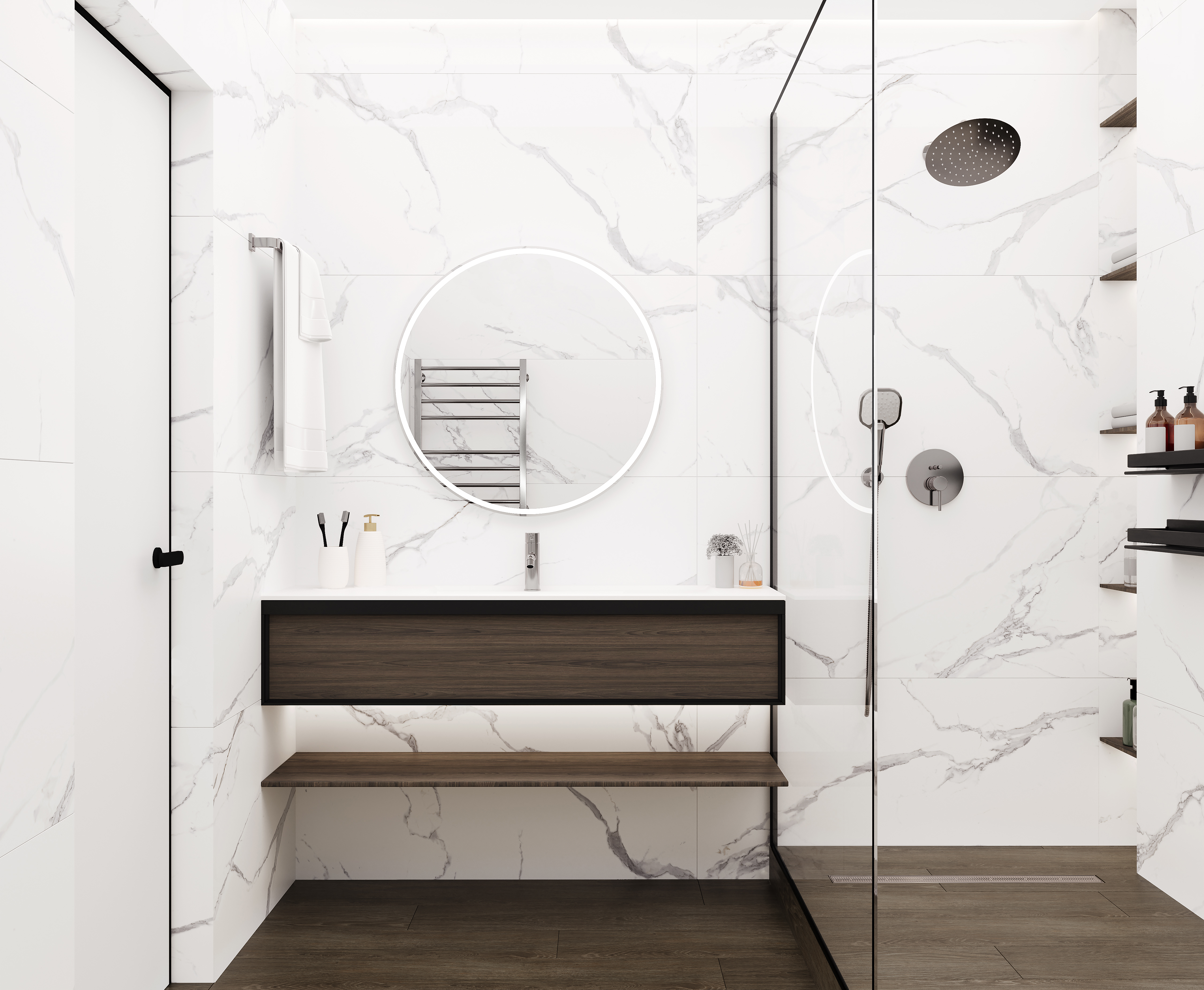 Изображение товара Керамогранит Ceradim Calacatta 60x120 см белый устойчивый к скольжению