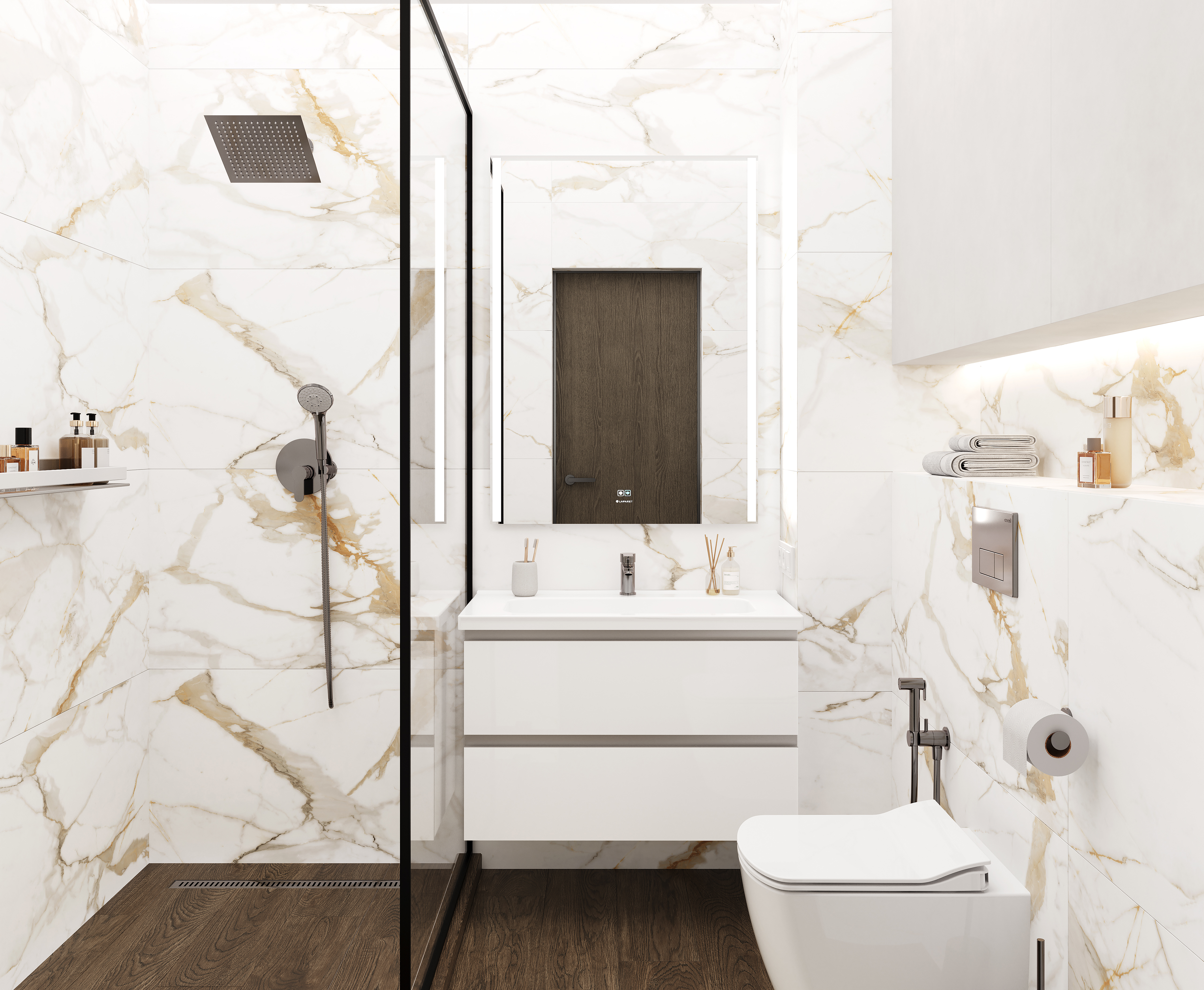 Изображение товара Керамогранит Ceradim Calacatta 60x120 см матовый белый материалы для пола и стен