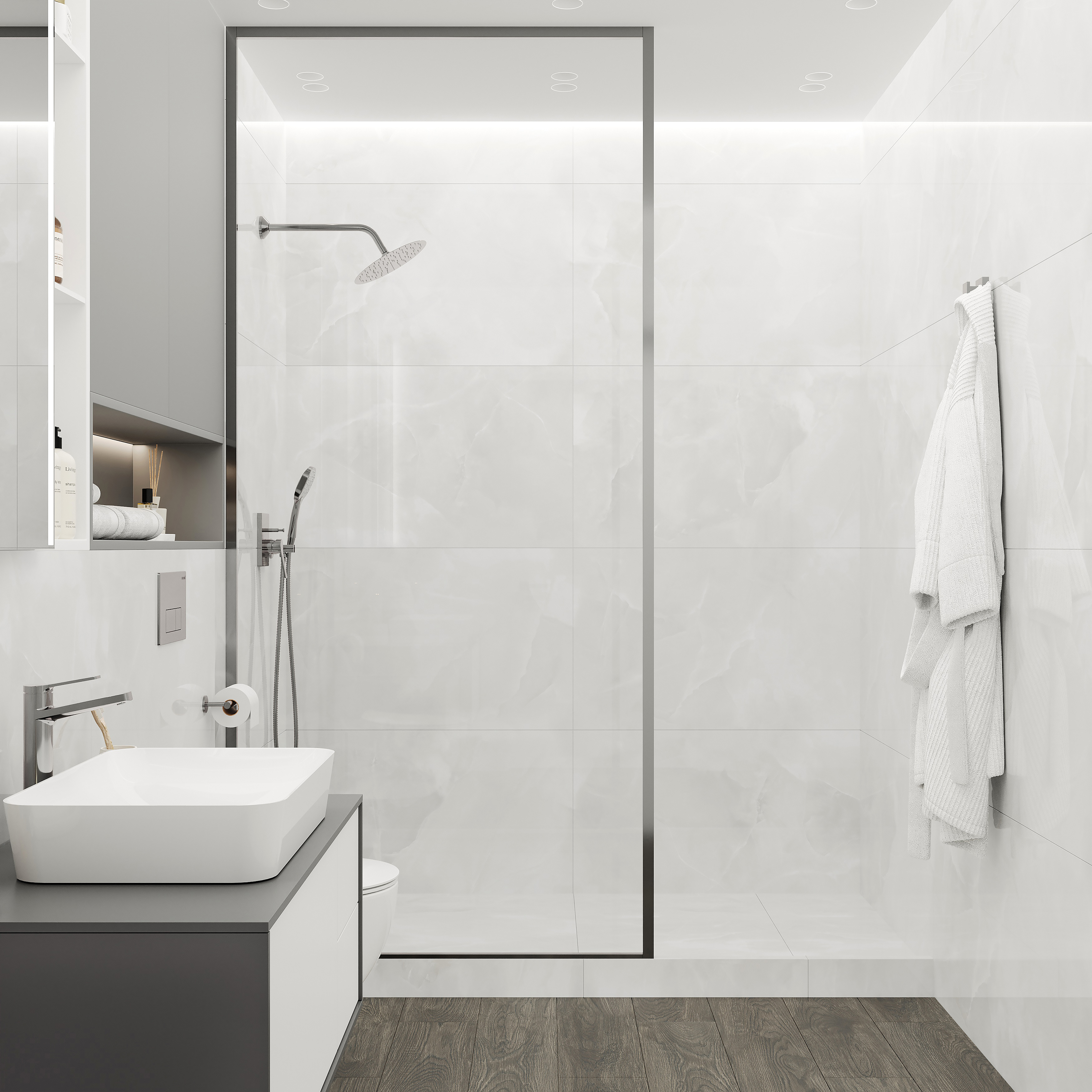 Изображение товара Керамогранит Ceradim Onyx 60x120 см серый/серебристый