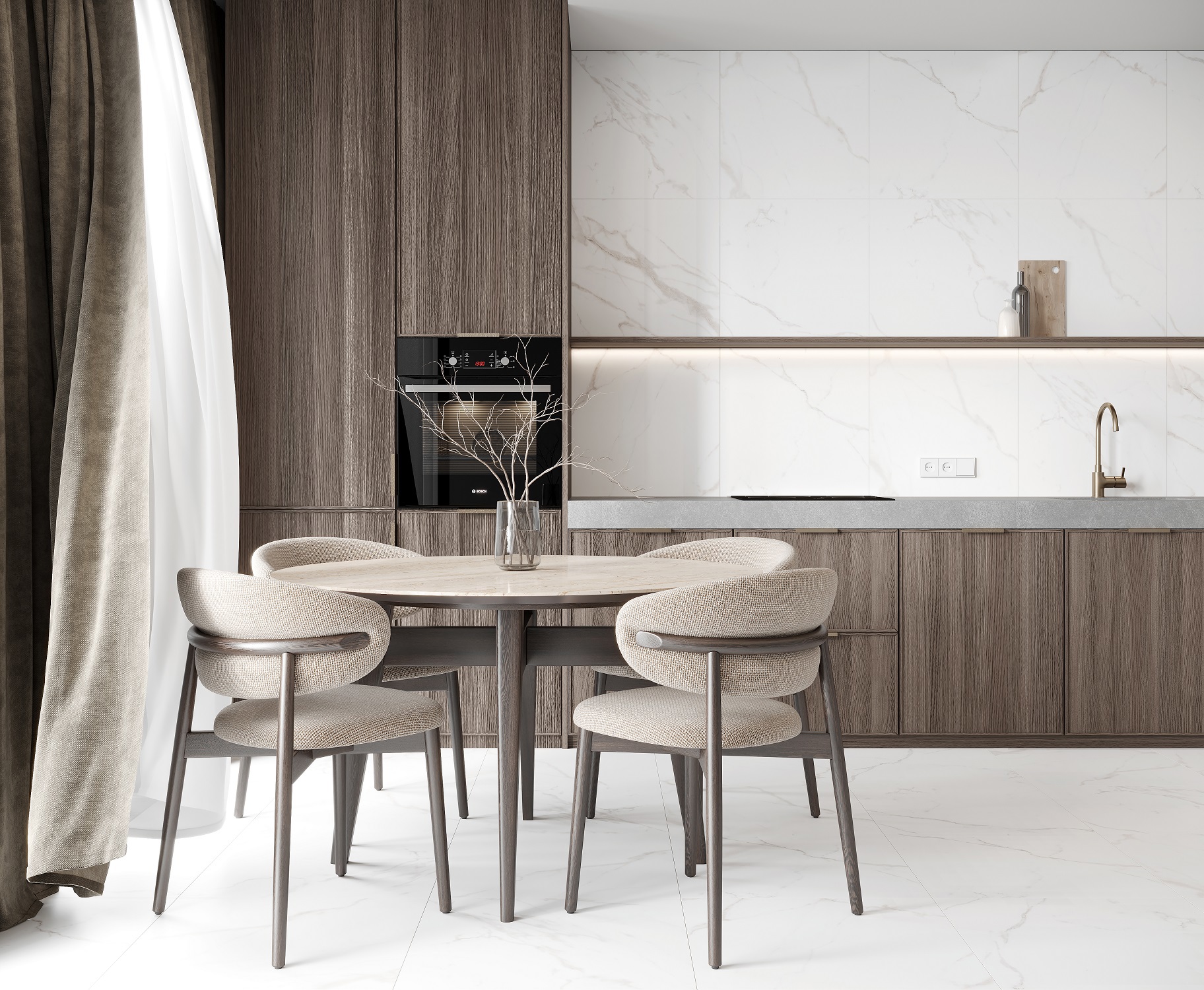 Изображение товара Керамогранит Ceradim Statuario 60x60см белый матовый мраморный эффект