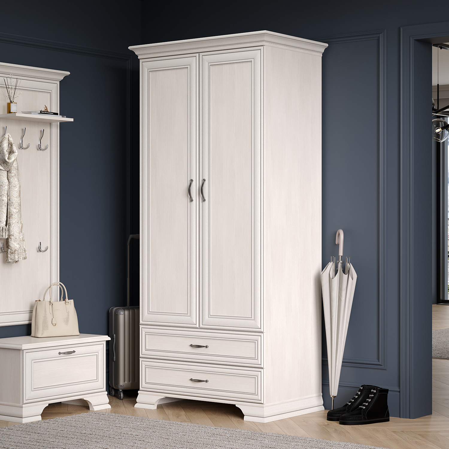 Изображение товара Шкаф Anrex 86.6x202.8x59 см сосна винтаж современный распашной для дома