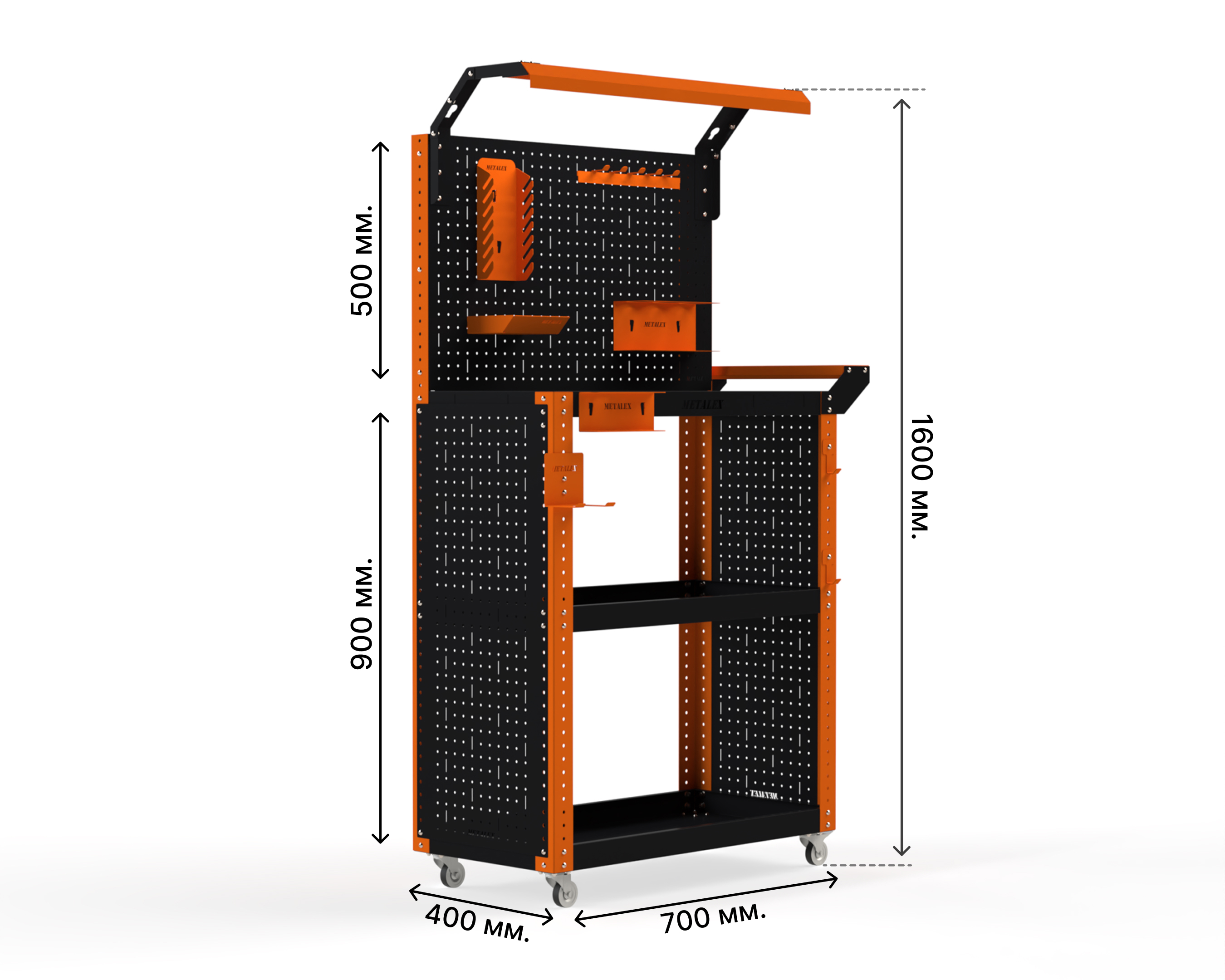 Изображение товара Тележка инструментальная Metalex Тип 6 118842 70х45х95 см Россия