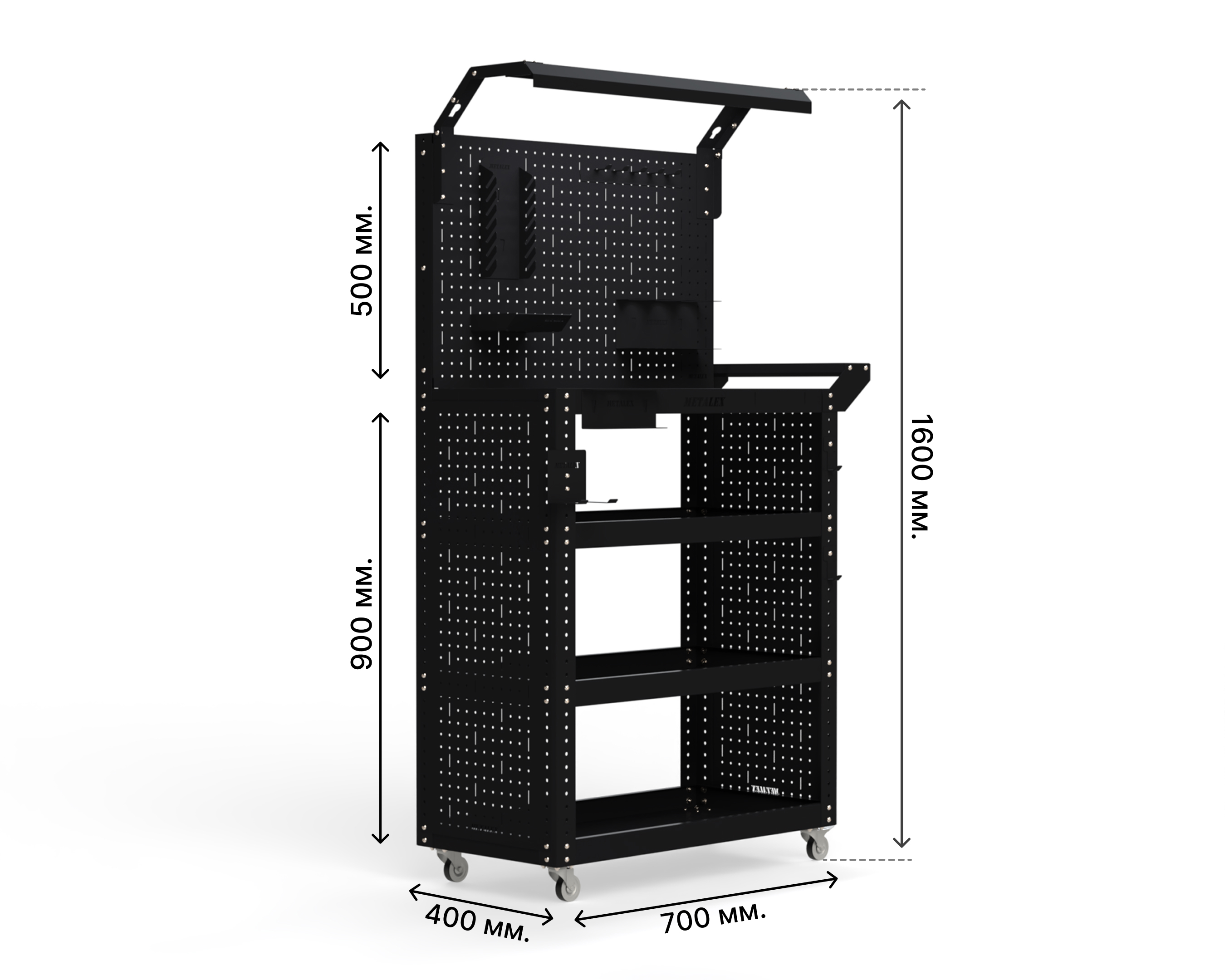 Изображение товара Тележка инструментальная Metalex Тип 6 700x400x950 мм