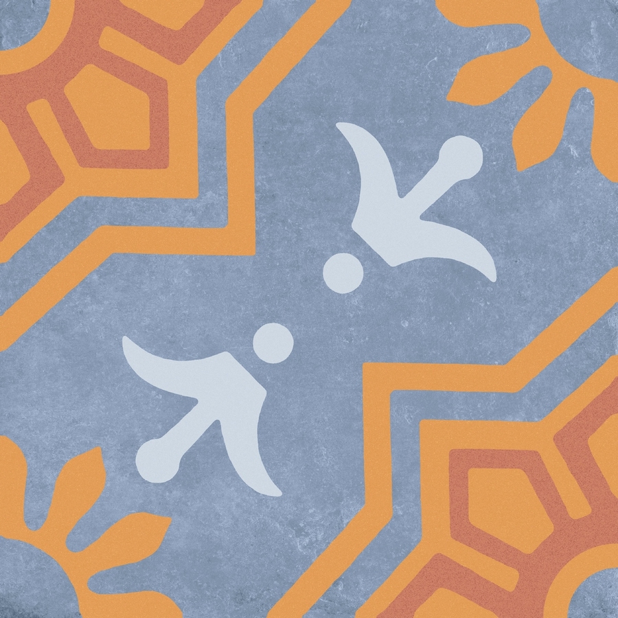 Изображение товара Керамогранит Motto Palmas N100123 20x20см цвет синий