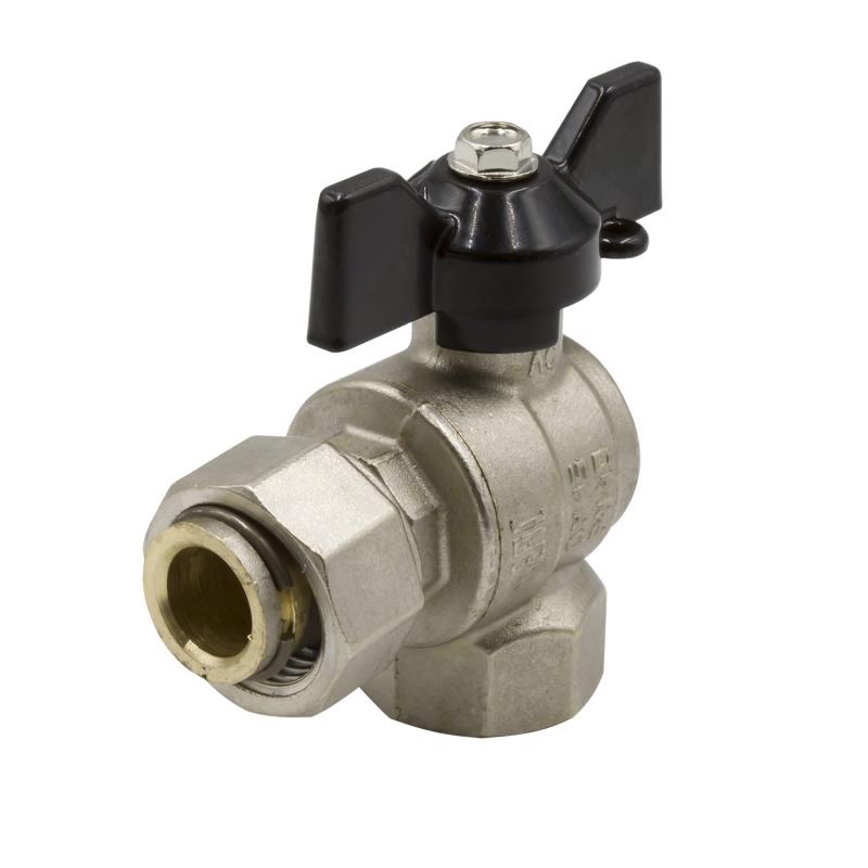 Изображение товара Кран шаровой с американкой LD PRIDE DN15 PN40 1/2" латунь никелевое покрытие