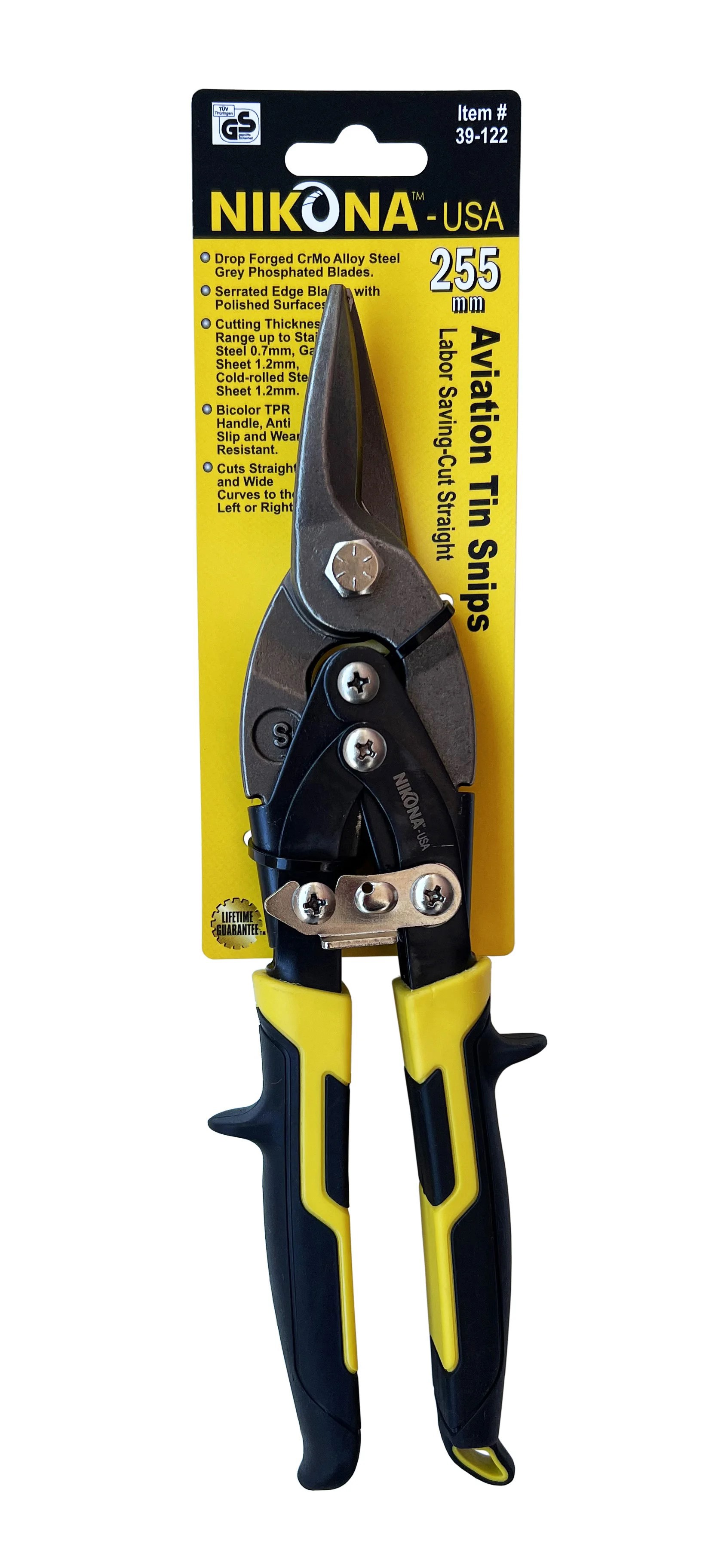 Изображение товара Ножницы по металлу Nikona 39-122 255 мм для резки до 1.2 мм