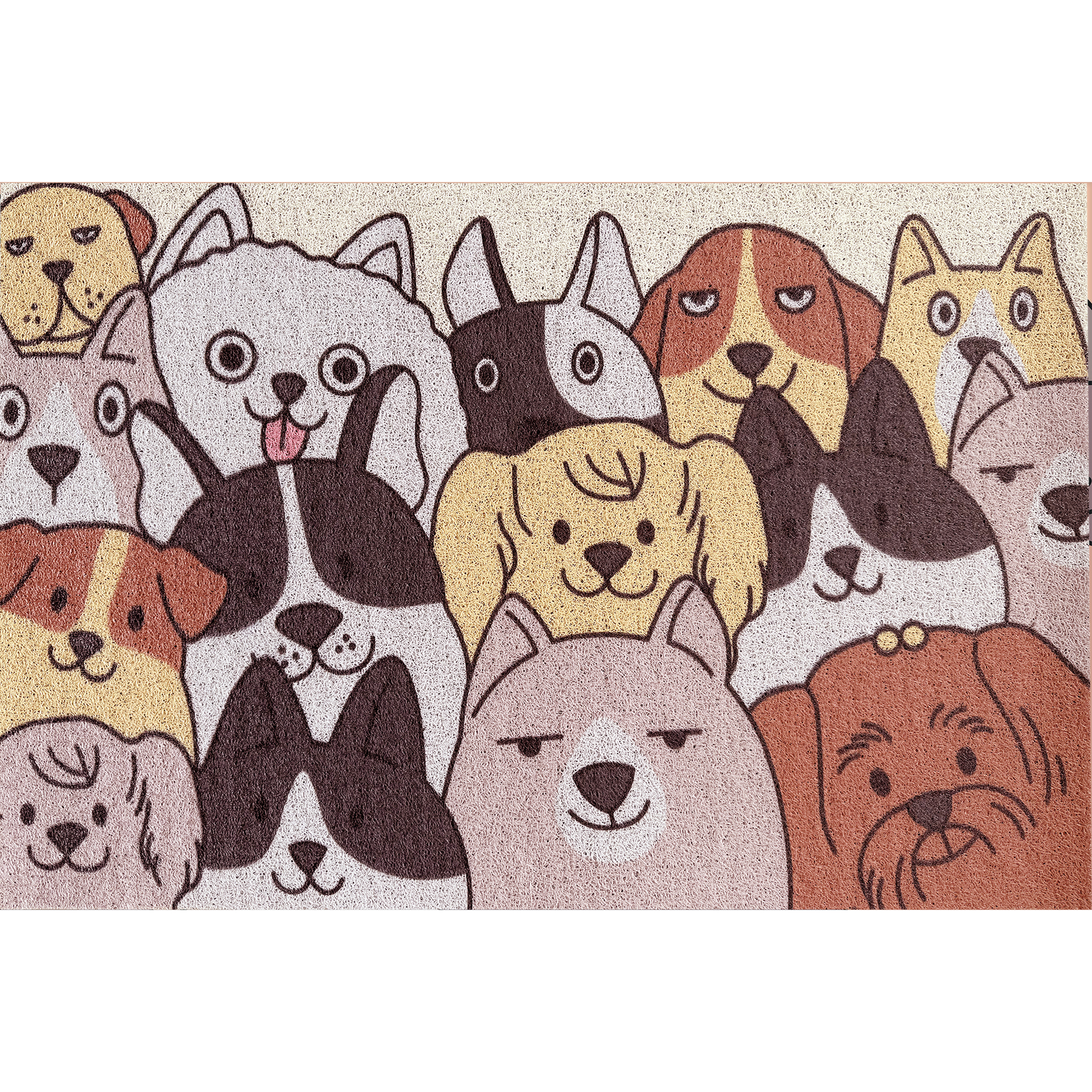 Изображение товара Коврик грязезащитный Dogs ПВХ 60x90 см цвет коричнево-бежевый