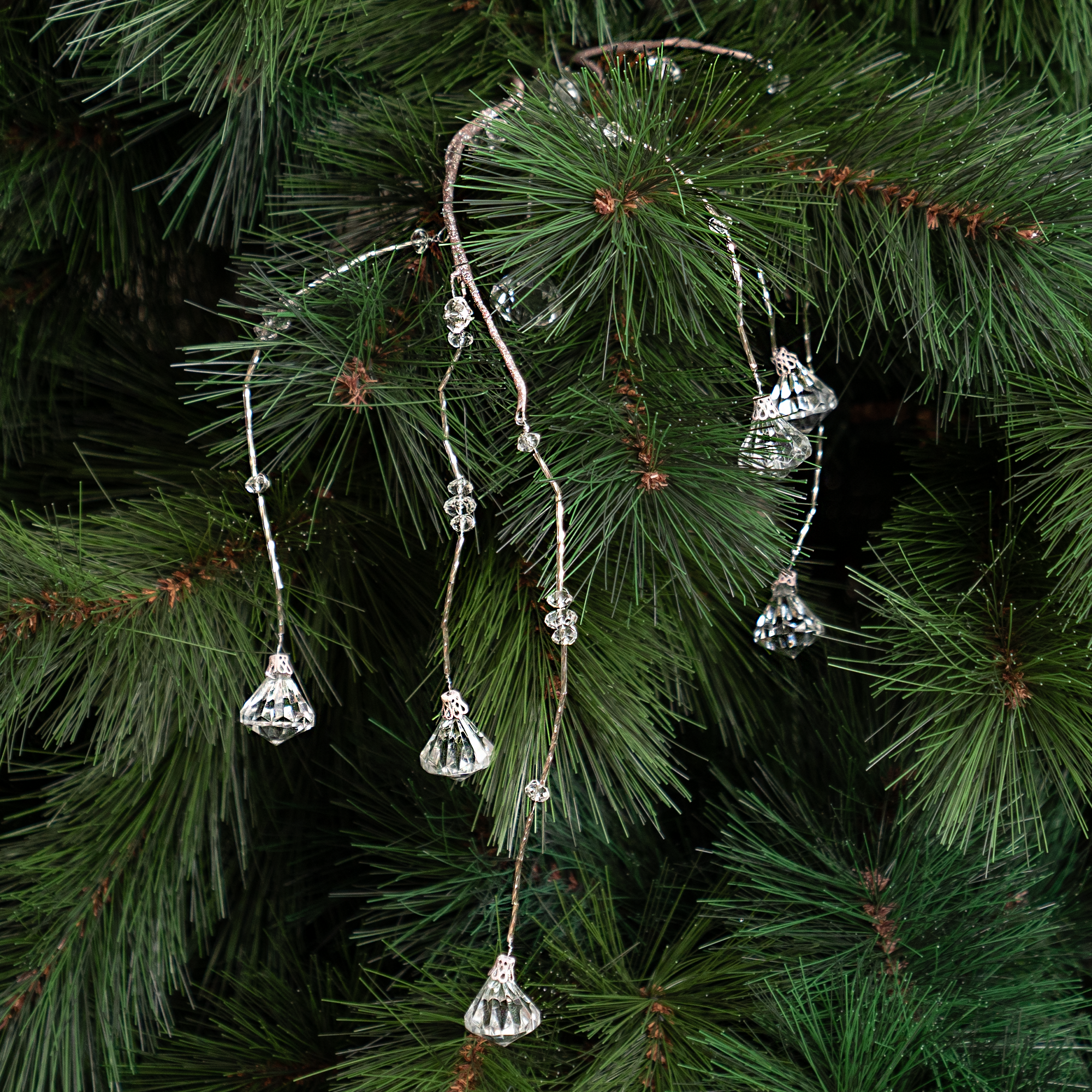 Изображение товара Ветка декоративная KREAFORTA Сосульки 60 см розовый для праздников