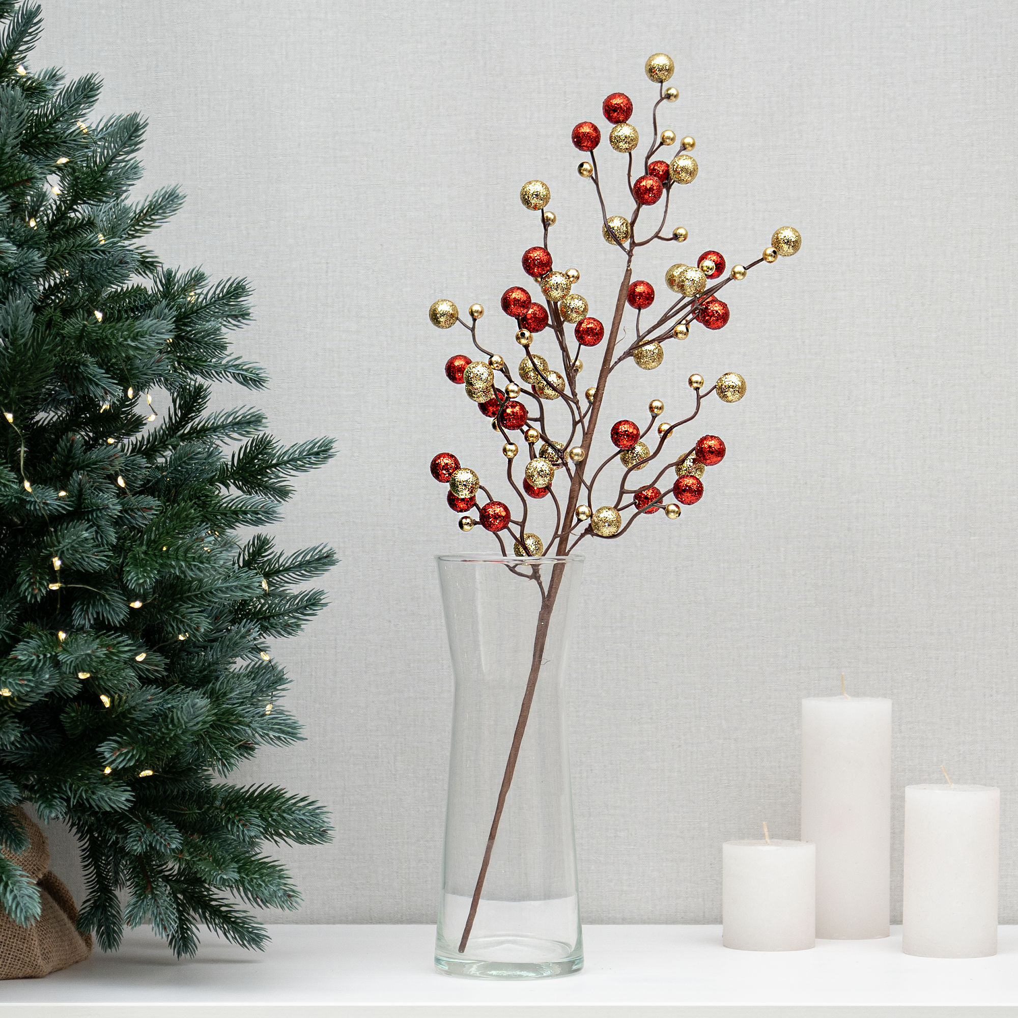 Изображение товара Ветка декоративная KREAFORTA Ягоды 59 см красный