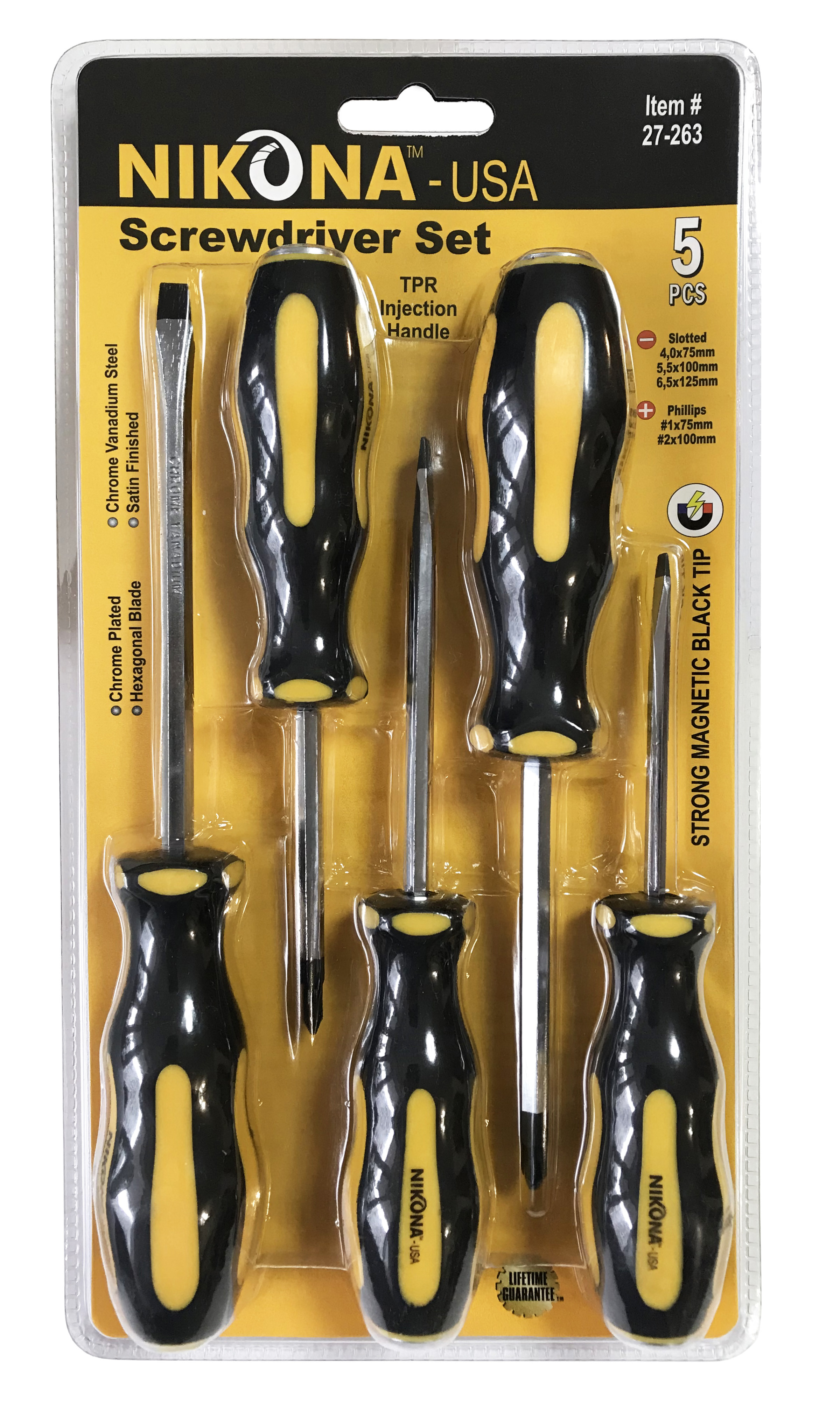 Изображение товара Набор отверток Nikona 27-263 5 шт профессиональный надежный инструмент