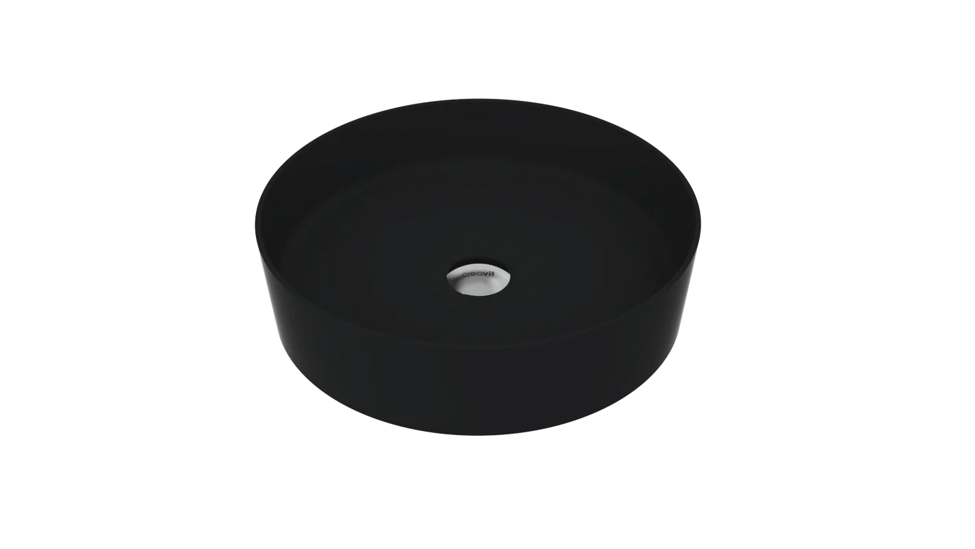 Изображение товара Раковина накладная Creavit Loop LP145-00SM00E-0000 черная матовая 45см