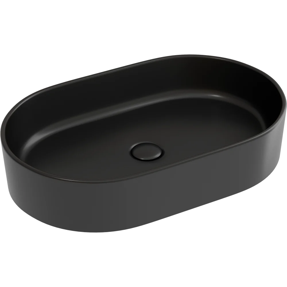 Изображение товара Раковина накладная CERAMICANOVA Element CN6048MB черная матовая 60.8см современная ванная